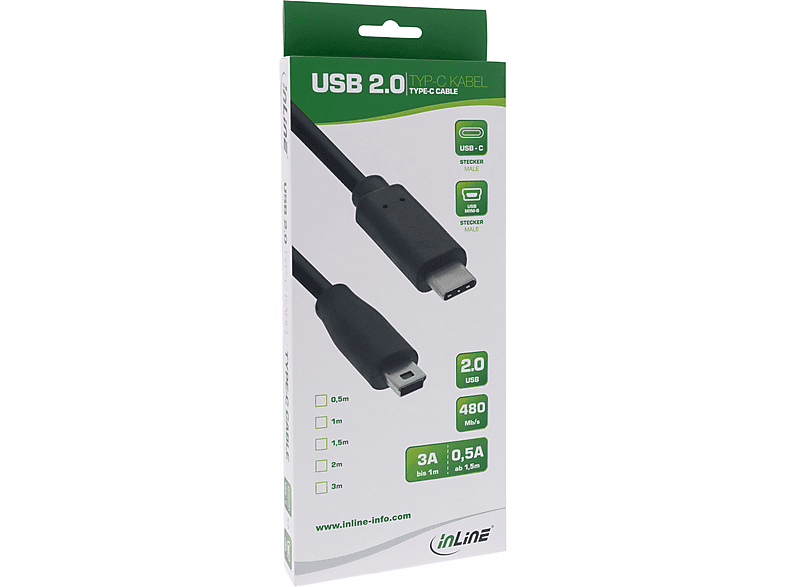 InLine 21042 Cavo USB 3.0, Type-A Maschio a Type Micro-B Maschio, 5 m