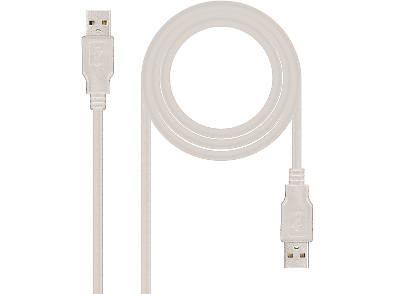 Cable USB | NANOCABLE 10.01.0303, USB 2.0, Beige | MediaMarkt