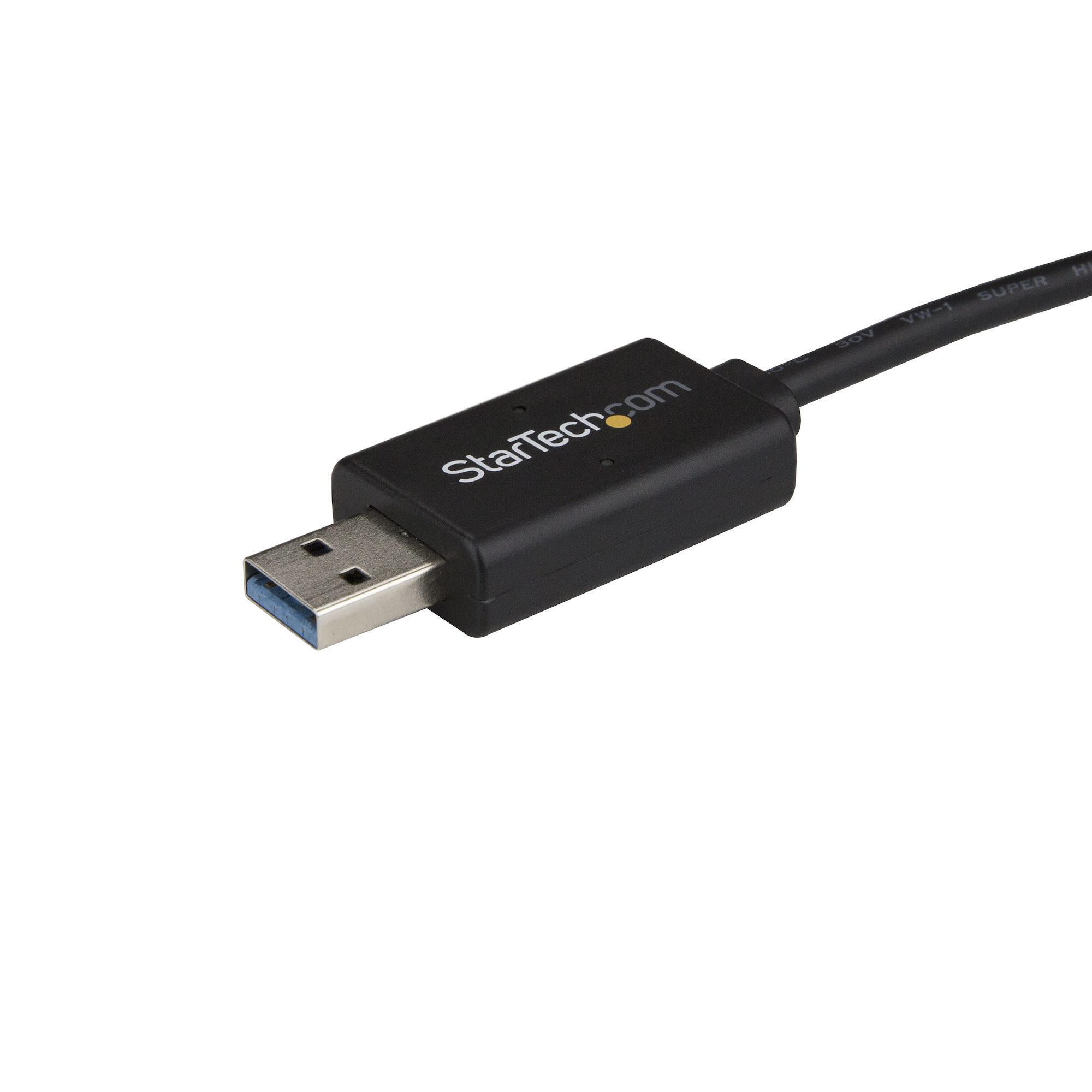 Cavo USB nero con un connettore USB-A.