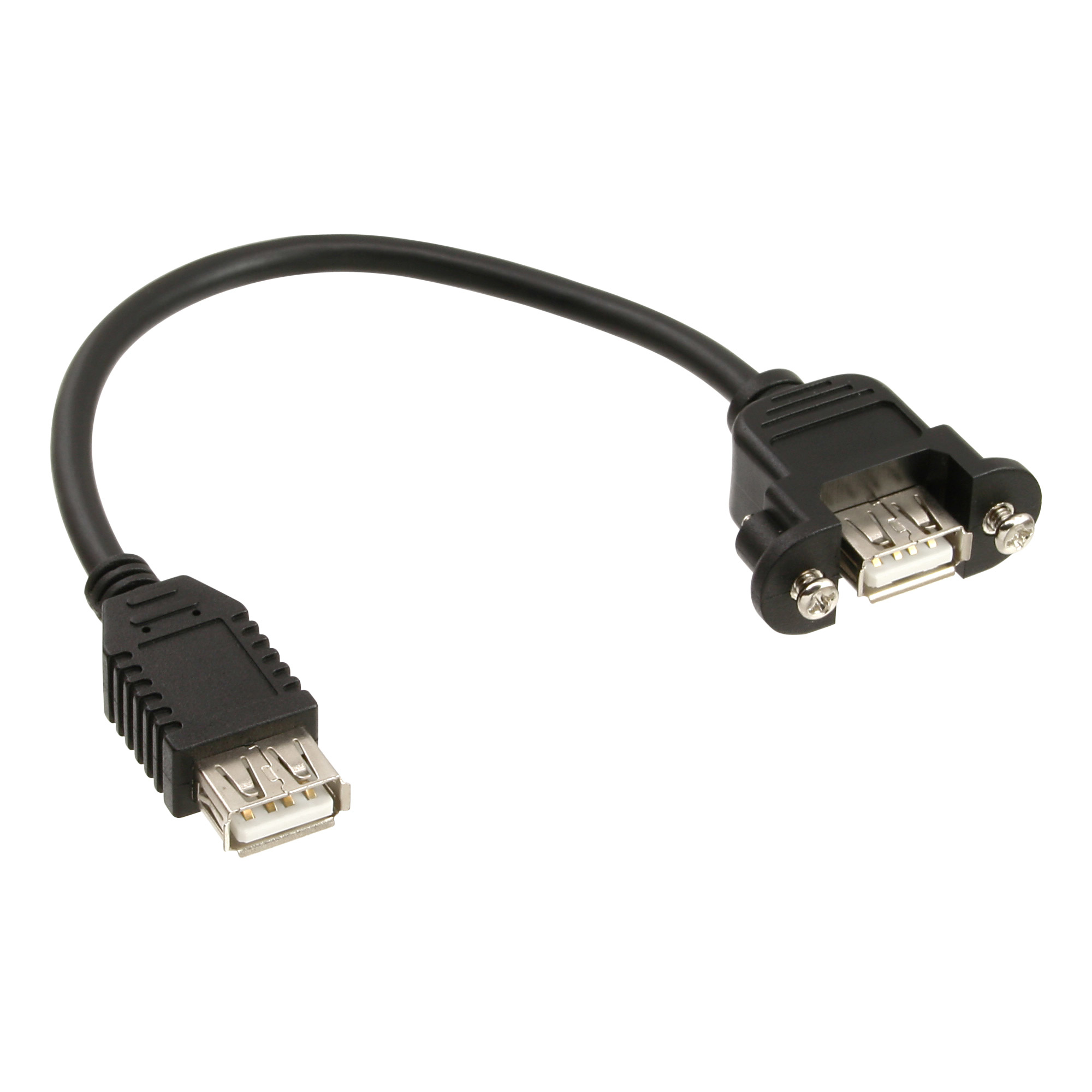 Cavo USB Da Pannello InLine: USB 2.0 Type A Maschio A Femmina, 0,6m, Con Viti E Contatti Dorati Per Installazioni Industriali