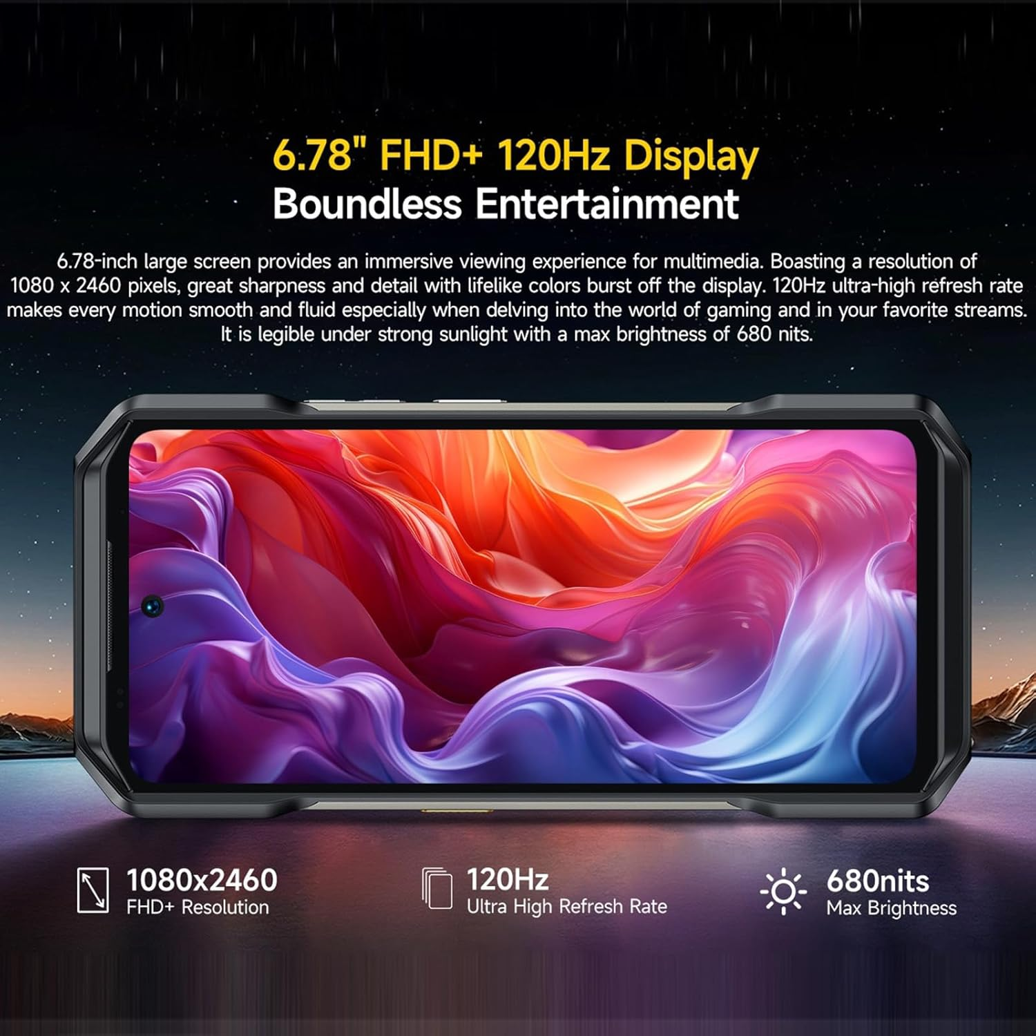 Uno schermo di smartphone con display da 6,78".
