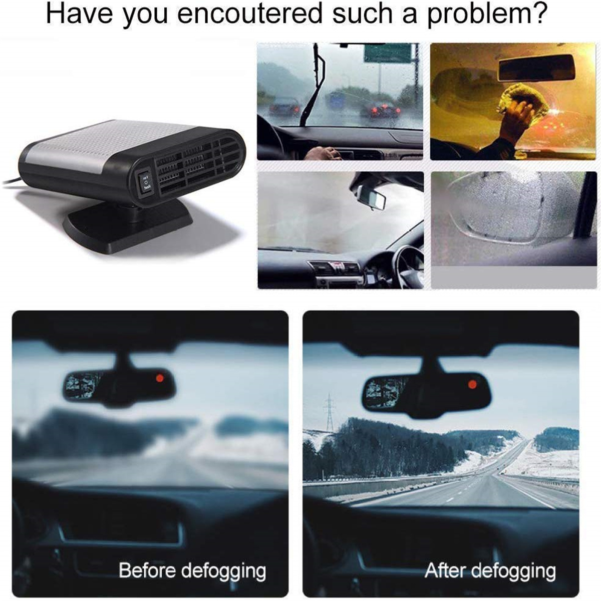Auto-Enteiser mit Vorher-Nachher-Bildern.