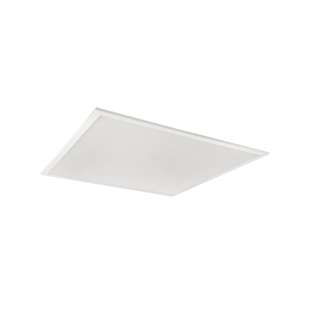 Una luce da soffitto bianca ad incasso di forma quadrata.
