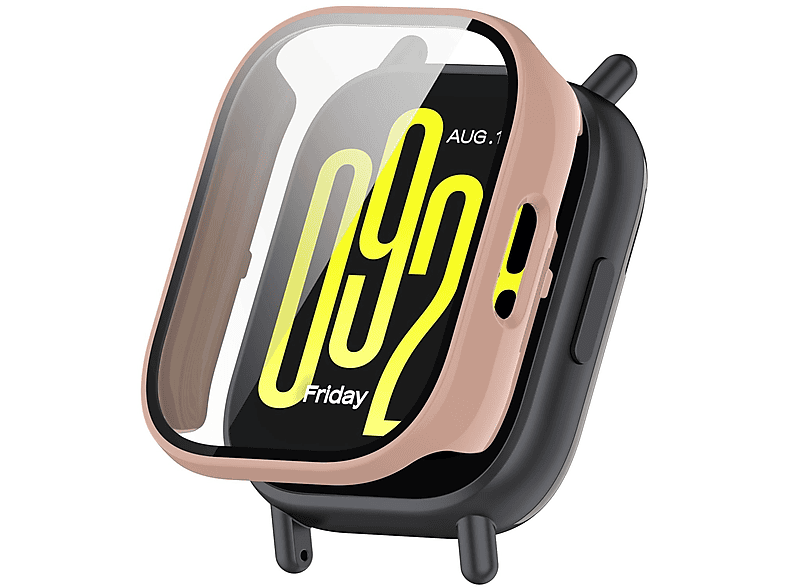 WIGENTO Kunststoff Design Hülle + H9 Hart Glas Watch Schutz Hülle (für Xiaomi Redmi Watch 5 Active)