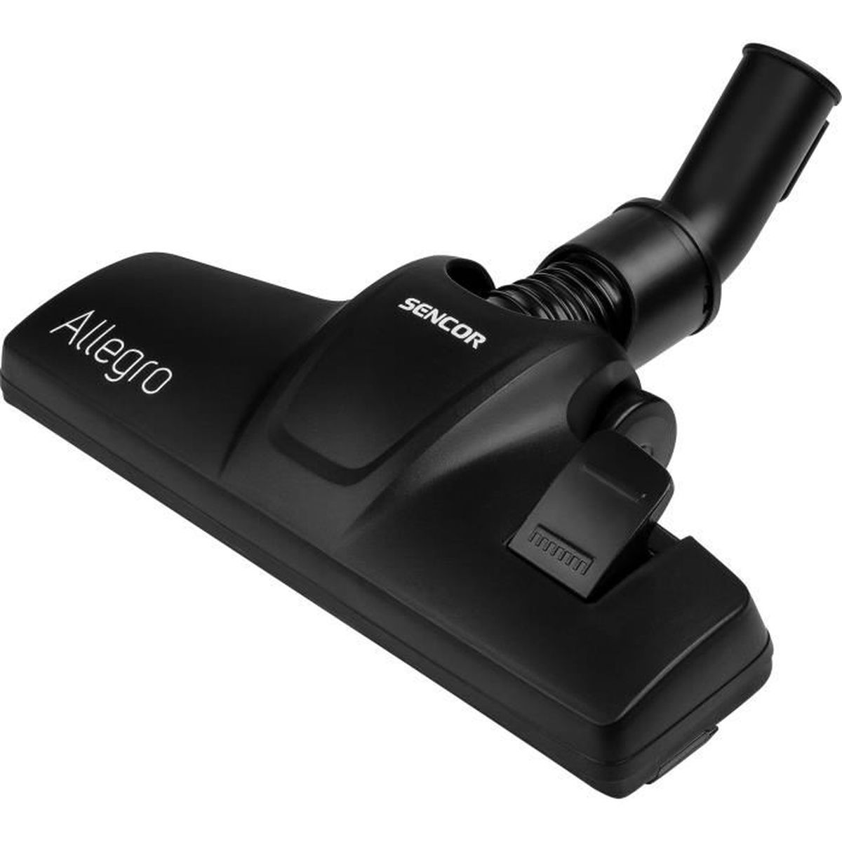Czarna głowica odkurzacza. Z boku Allegro i napis SENCOR.