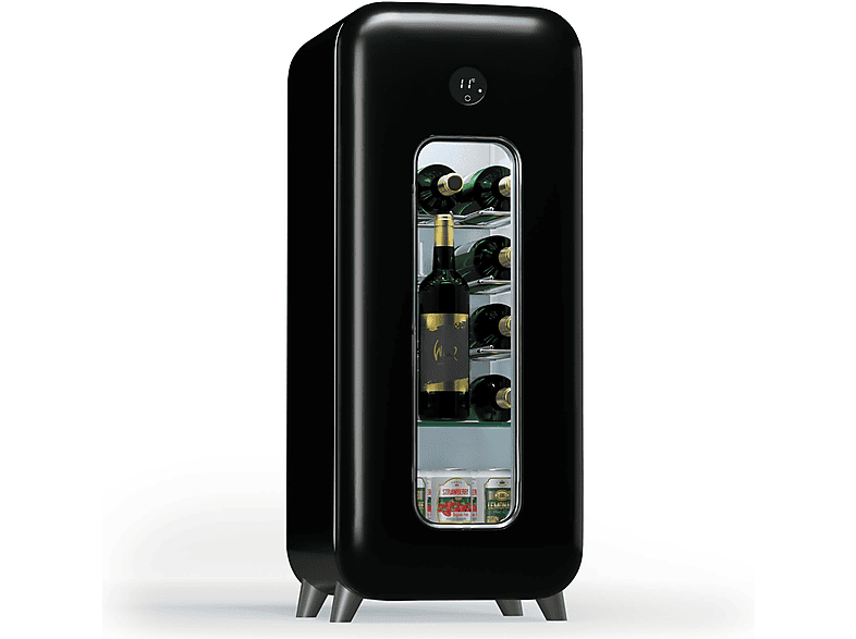 KLARSTEIN Shirley 15 Uno Weinkühlschrank (EEK G, Schwarz)
