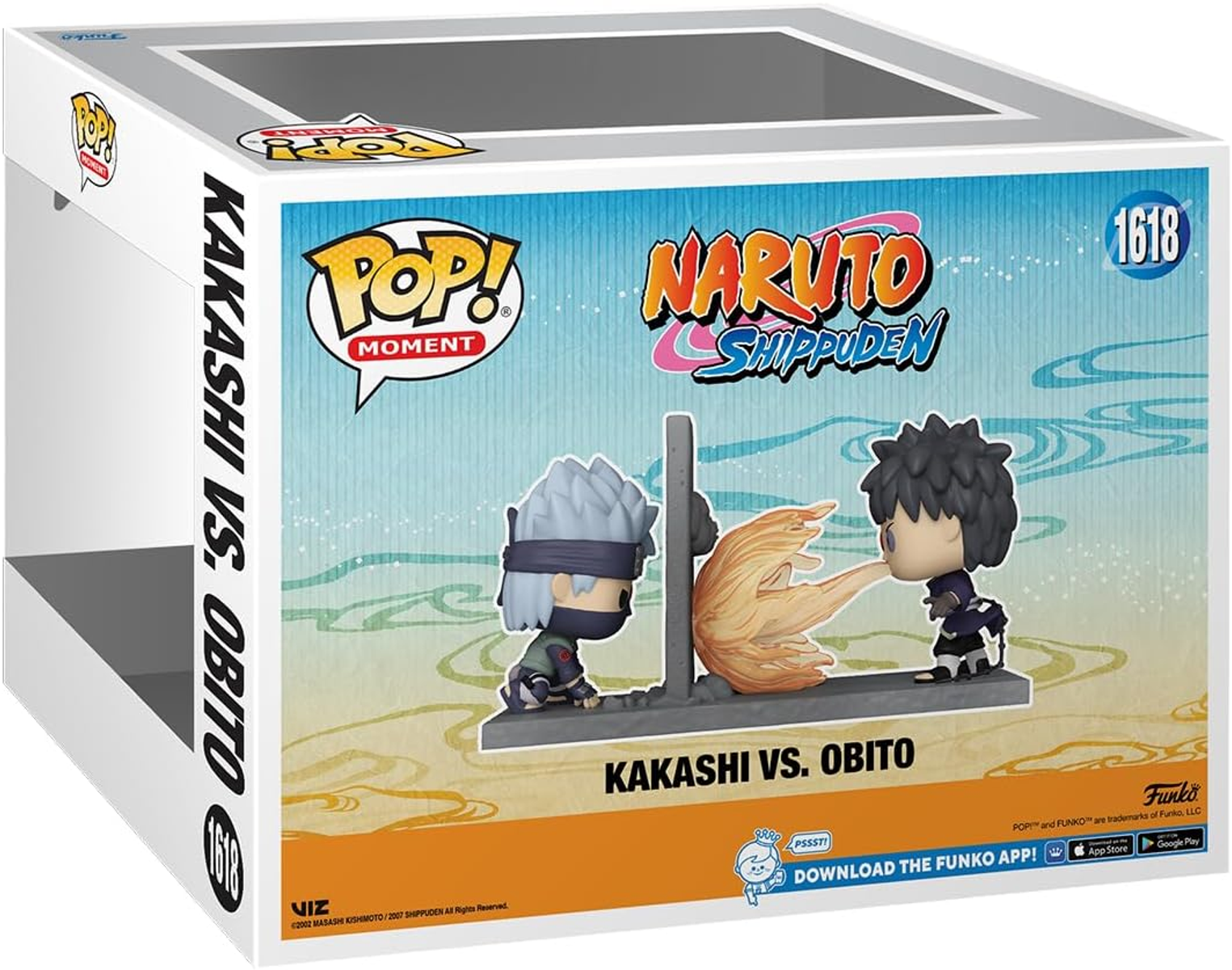 Caja Funko Pop! Moment, figuras Kakashi vs Obito, Naruto Shippuden.