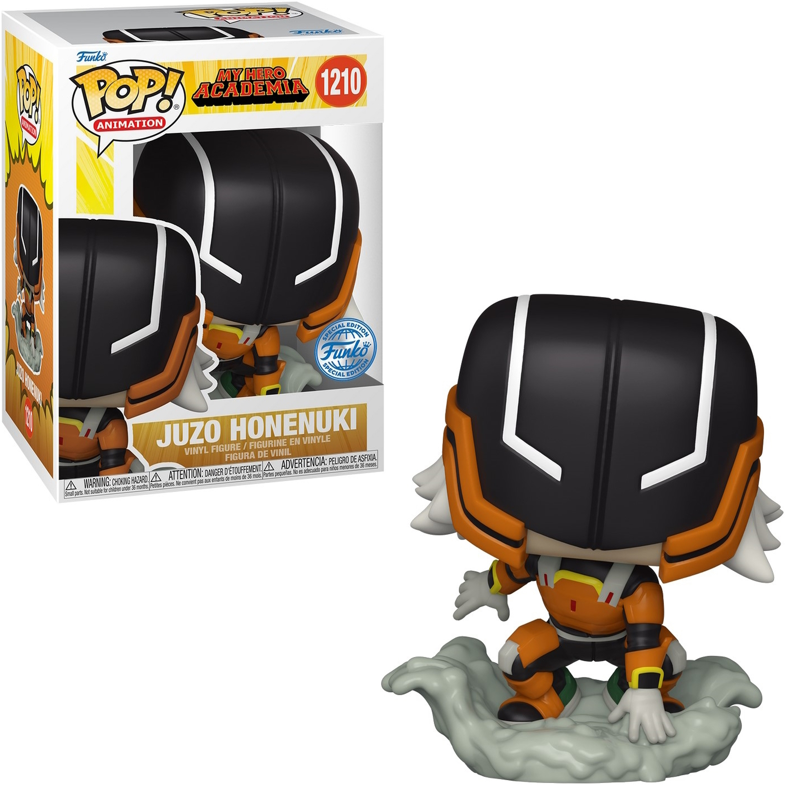 Figurka Funko Pop My Hero Academia Juzo Honenuki w kolorze pomarańczowo-czarnym.