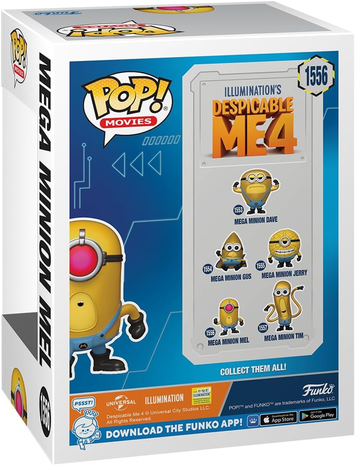 Una caja Funko Pop con figuras de Minions.