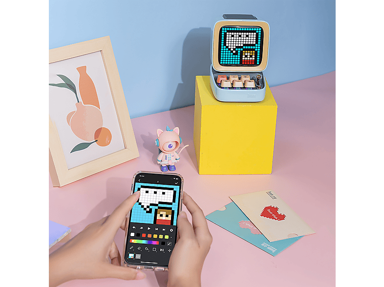 DIVOOM Ditoomic Piksel Ekranlı Karaoke Mikrofonlu Bluetooth