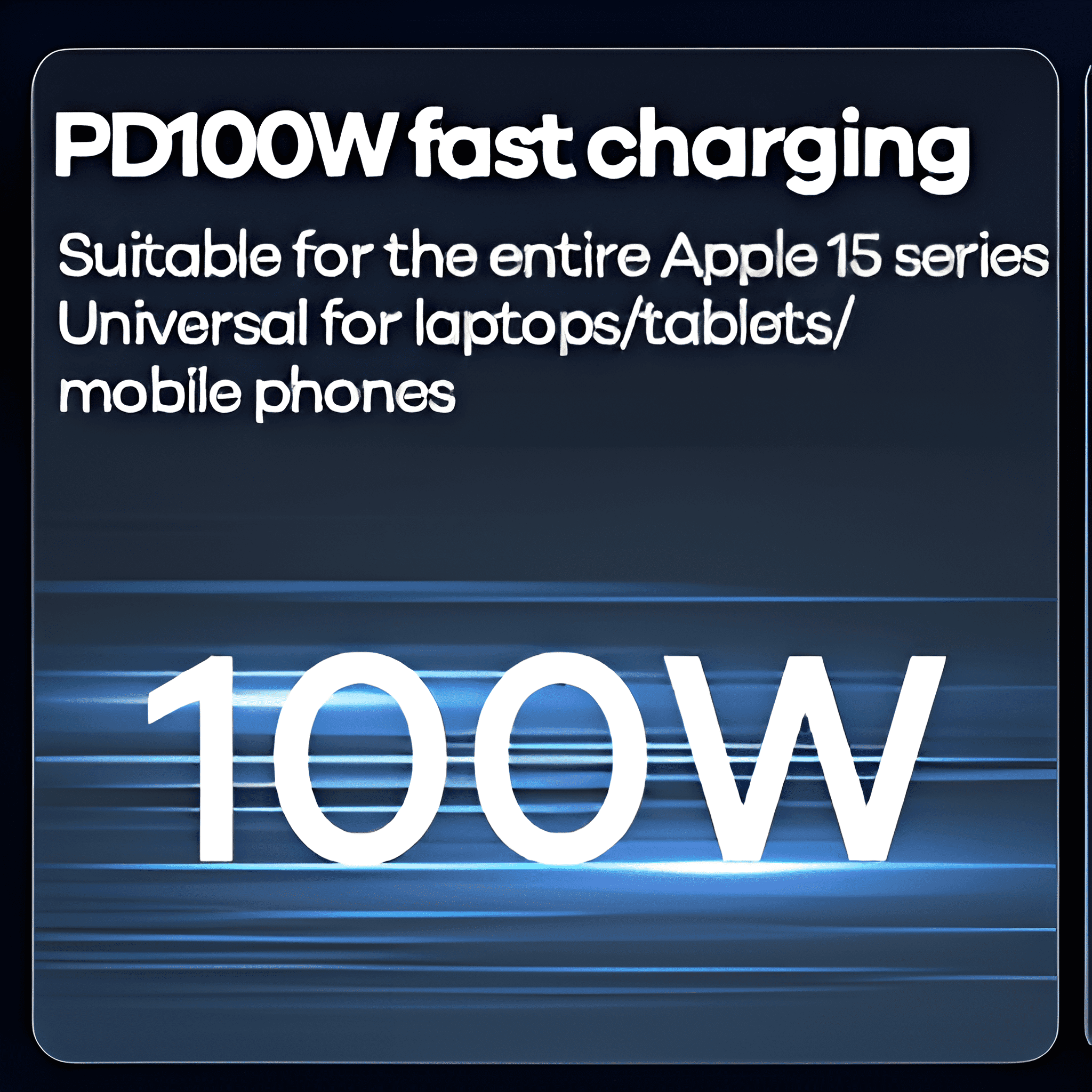 PD100W Schnellladung für Apple 15-Serie und universell für Laptops, Tablets und Mobiltelefone.