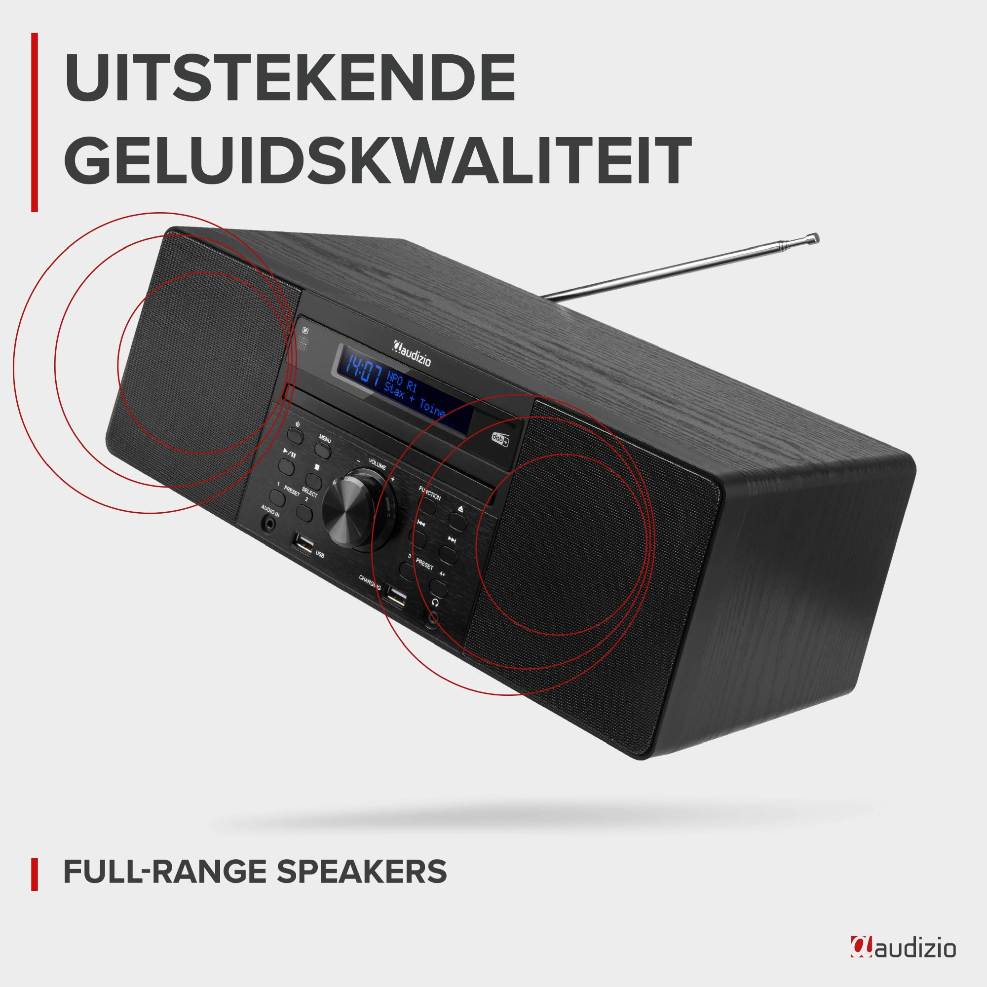AM/FM-radio voor thuis, compacte AM/FM-radio met display
