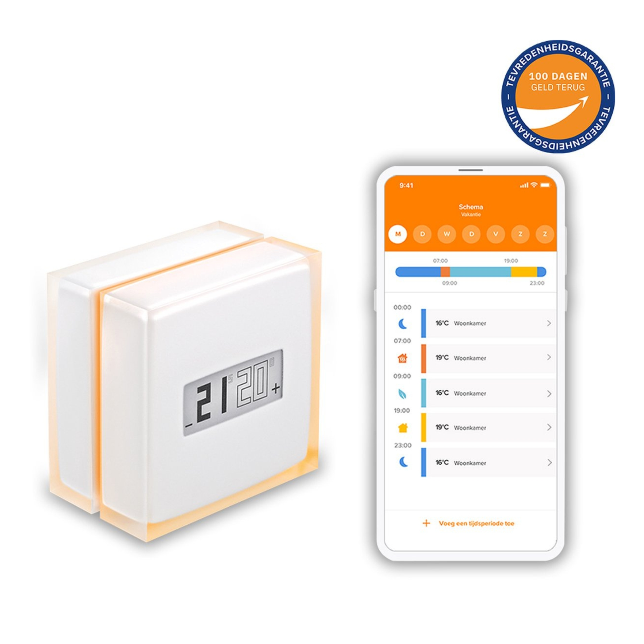 NETATMO Smart thermostat - Wireless - Smart Thermostat for Central Heating - Thermostat White