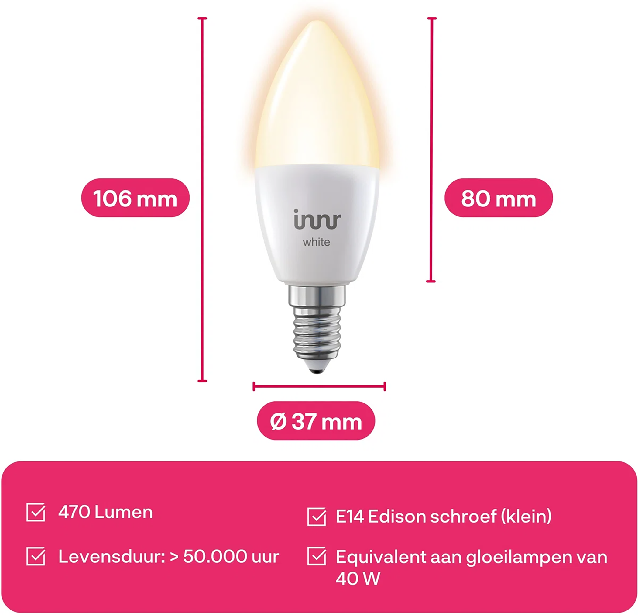 A white light bulb with measurements and details. White background.
