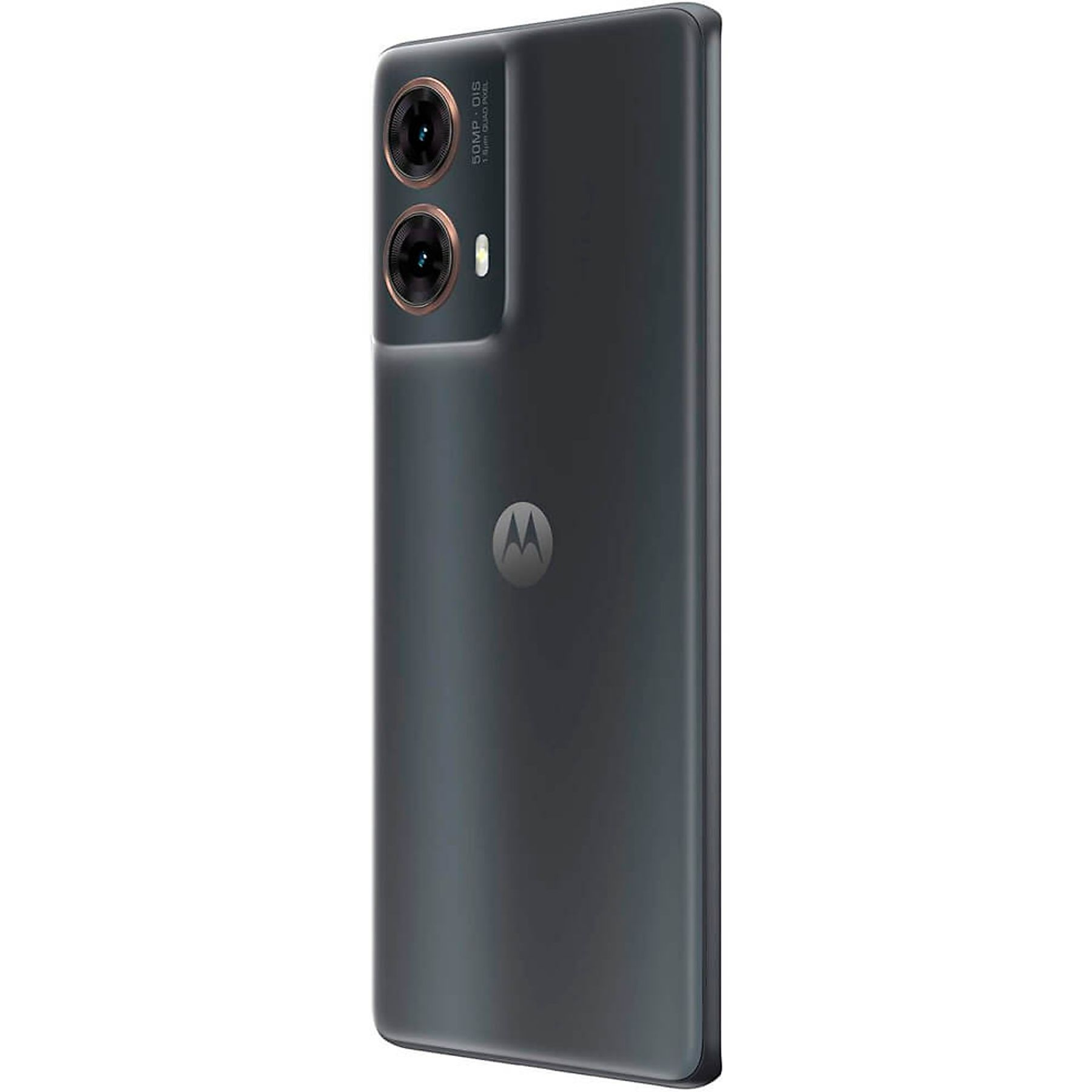 Telefono nero con due fotocamere. È visibile il retro del telefono.