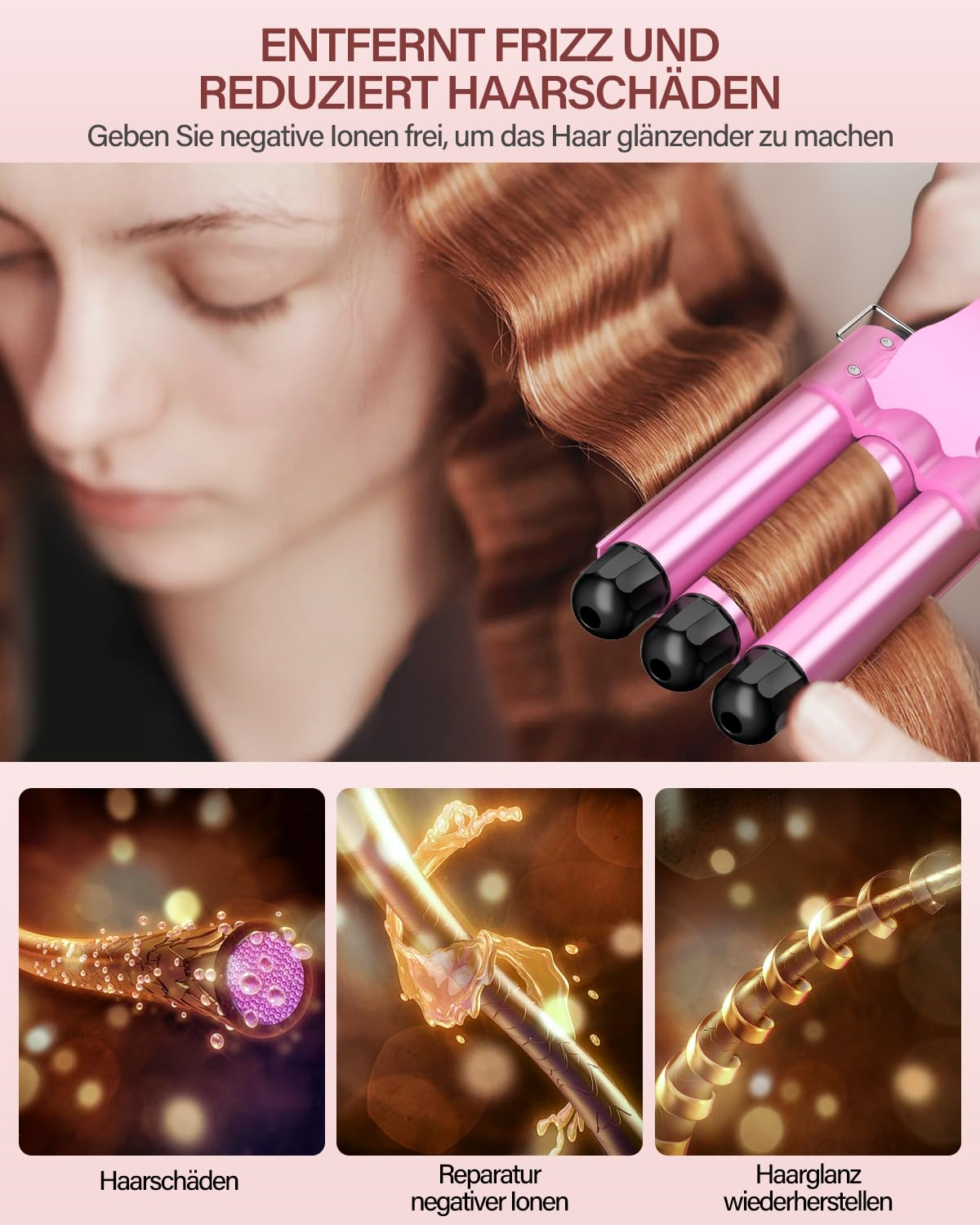 Ein Mann mit einem Trimmer und seinen Aufsätzen. Er hält einen kleineren Trimmer.