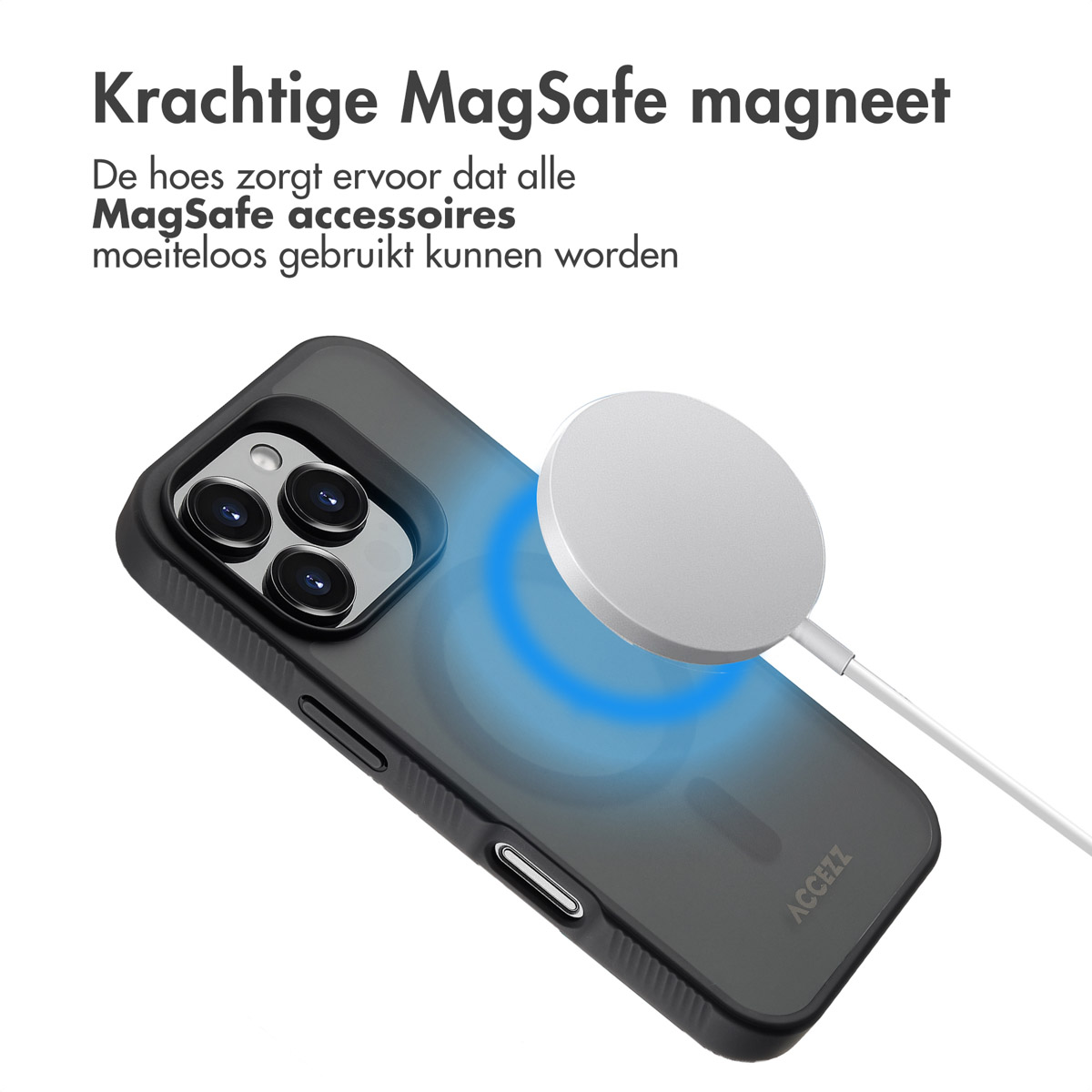 ACCEZZ SH00076020 CUSTODIA per Apple iPhone 16 Pro, Nero