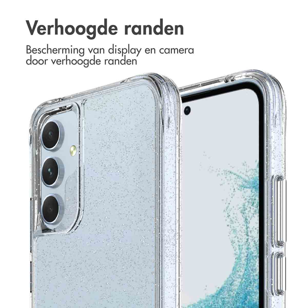 IMOSHION Glitter Backcover 2.0 Cover per Samsung Samsung Galaxy A54 (5G), Argento