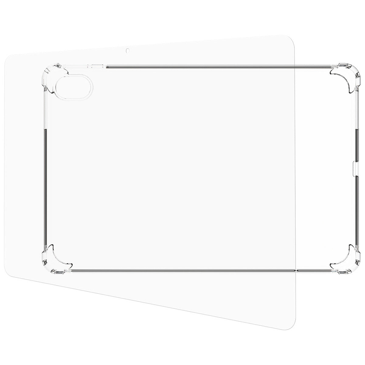 Protector de pantalla transparente para tableta, con contorno de tableta.