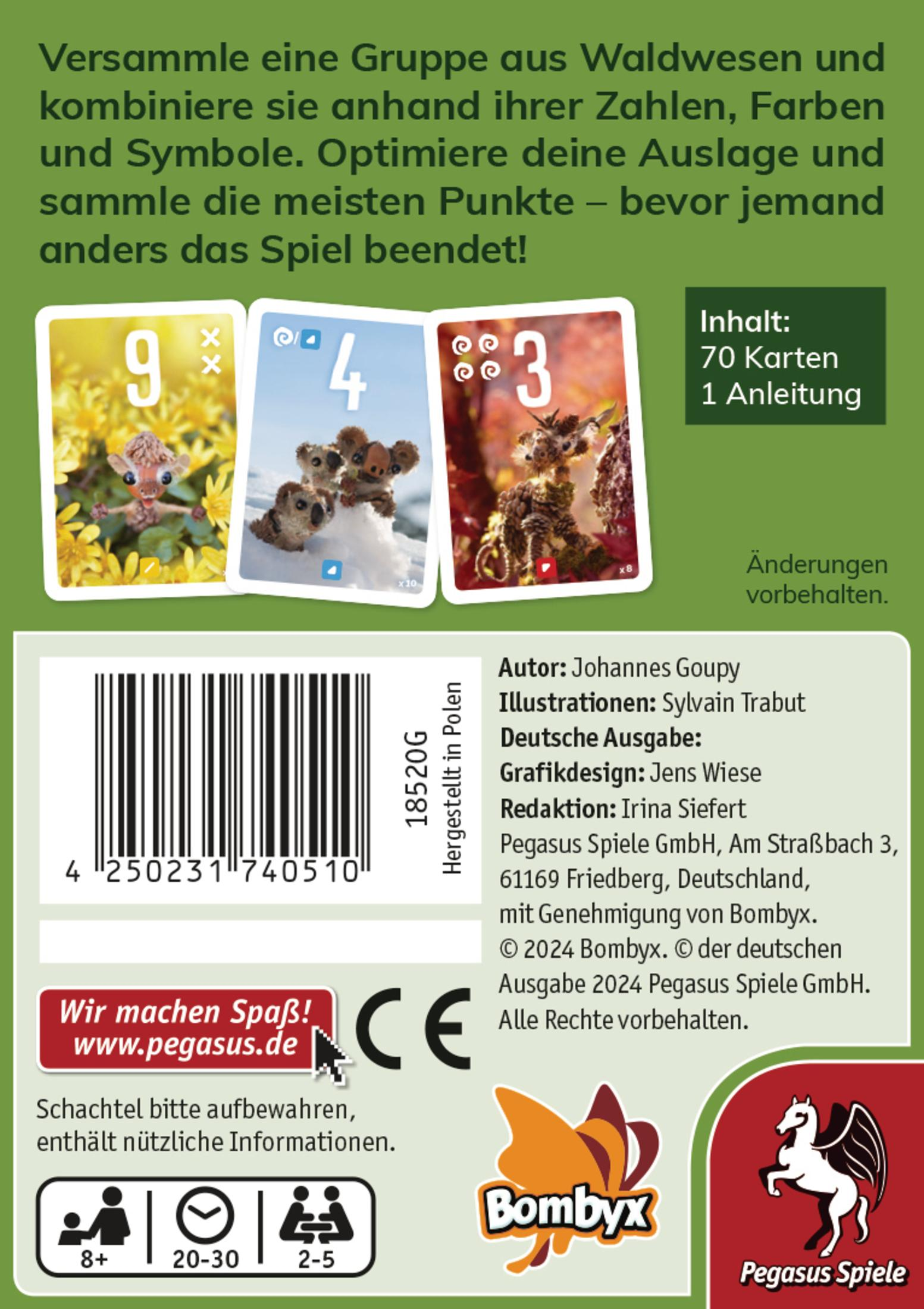 Boîte de jeu de société montrant des cartes avec des illustrations d'animaux.