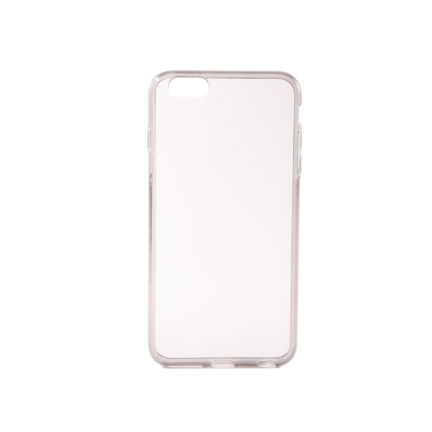 Una funda transparente para teléfono, vacía, con un borde transparente.