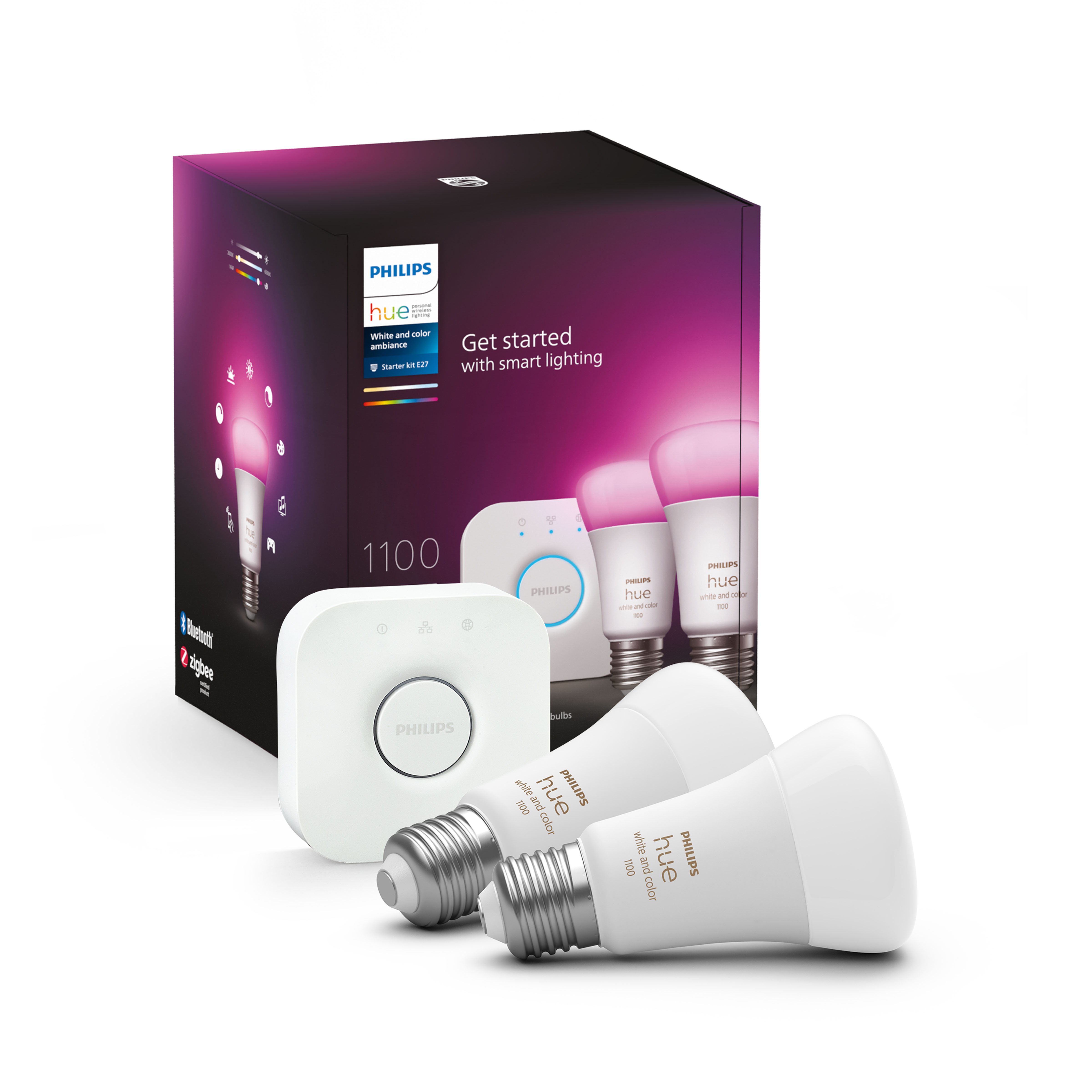 PHILIPS HUE 9W E27 2'li Başlangıç Seti Bluetooth Akıllı Ampul