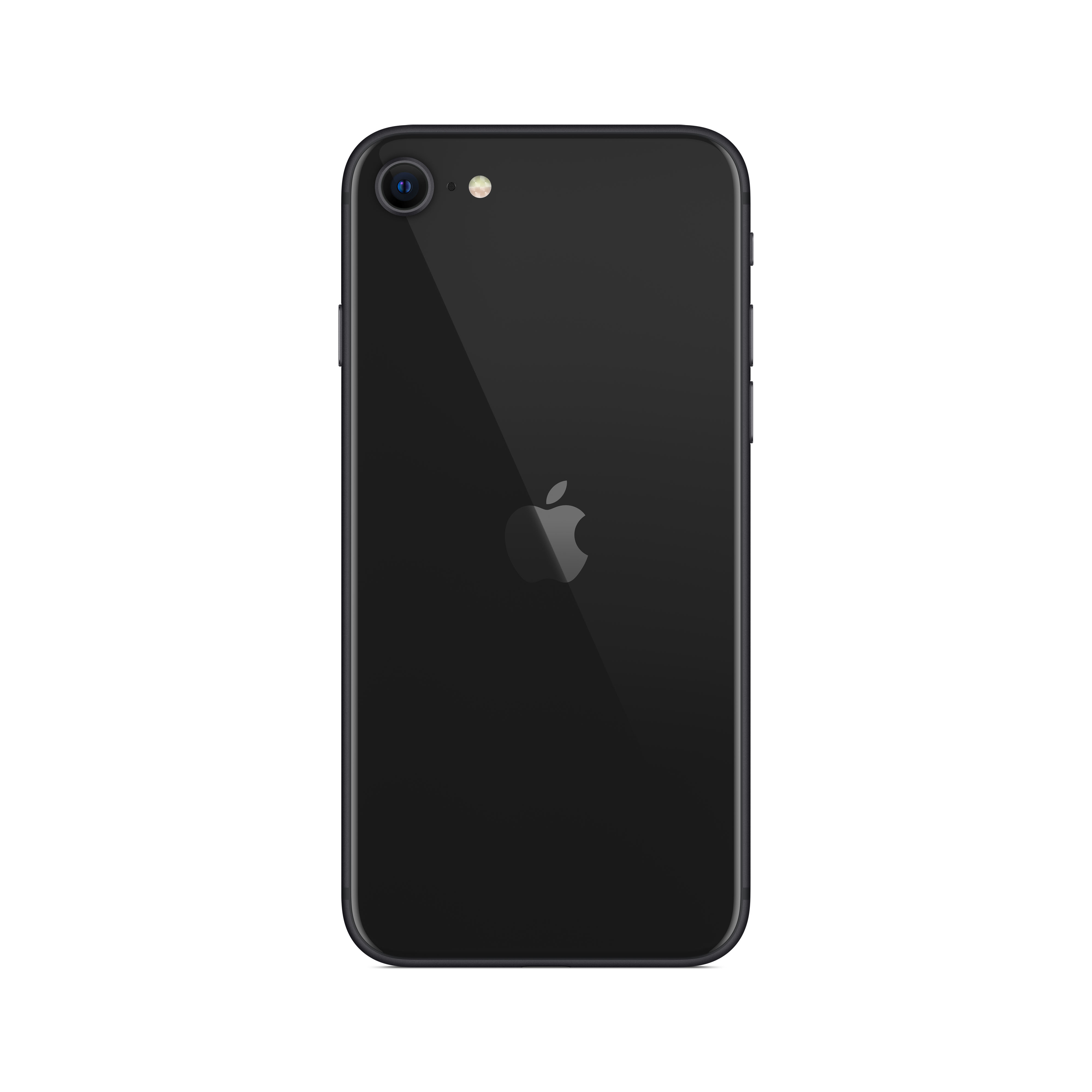 Czarny iPhone z logo Apple z tyłu.