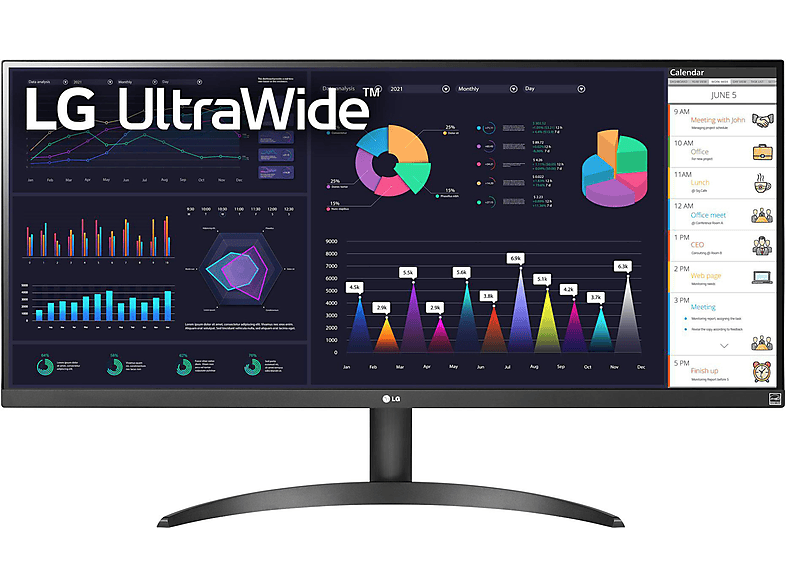 LG 34WQ500-B 86CM 34 Zoll Full-HD Monitor (5 ms Reaktionszeit , 100 Hz , 60 Hz nativ)