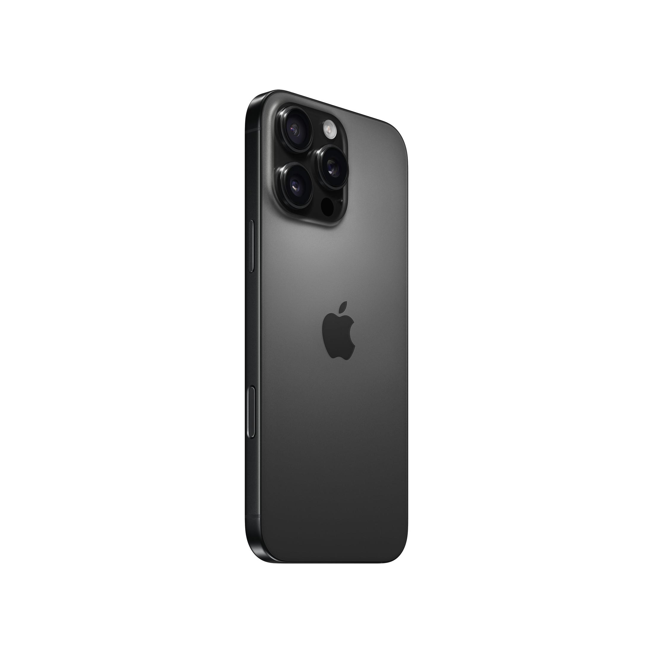 Czarny telefon z wystającym aparatem. Logo Apple jest widoczne pośrodku.