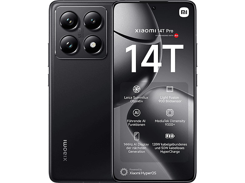 XIAOMI 14T Pro, Negro Titanio, Móvil Android, 512 GB, 12 GB RAM, 6