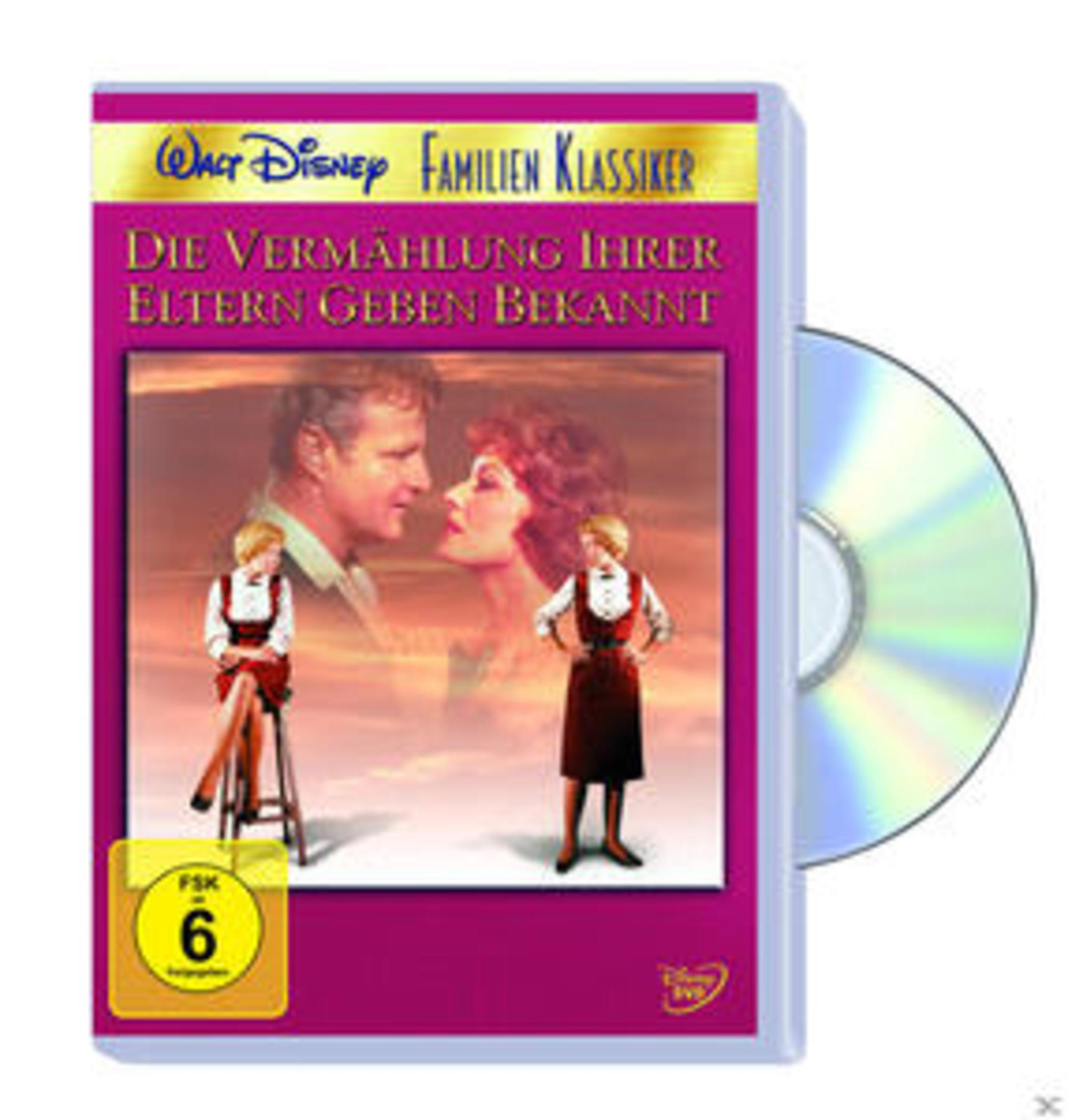 DVD-Hülle von Die Vermählung ihrer Eltern geben bekannt mit Disc.