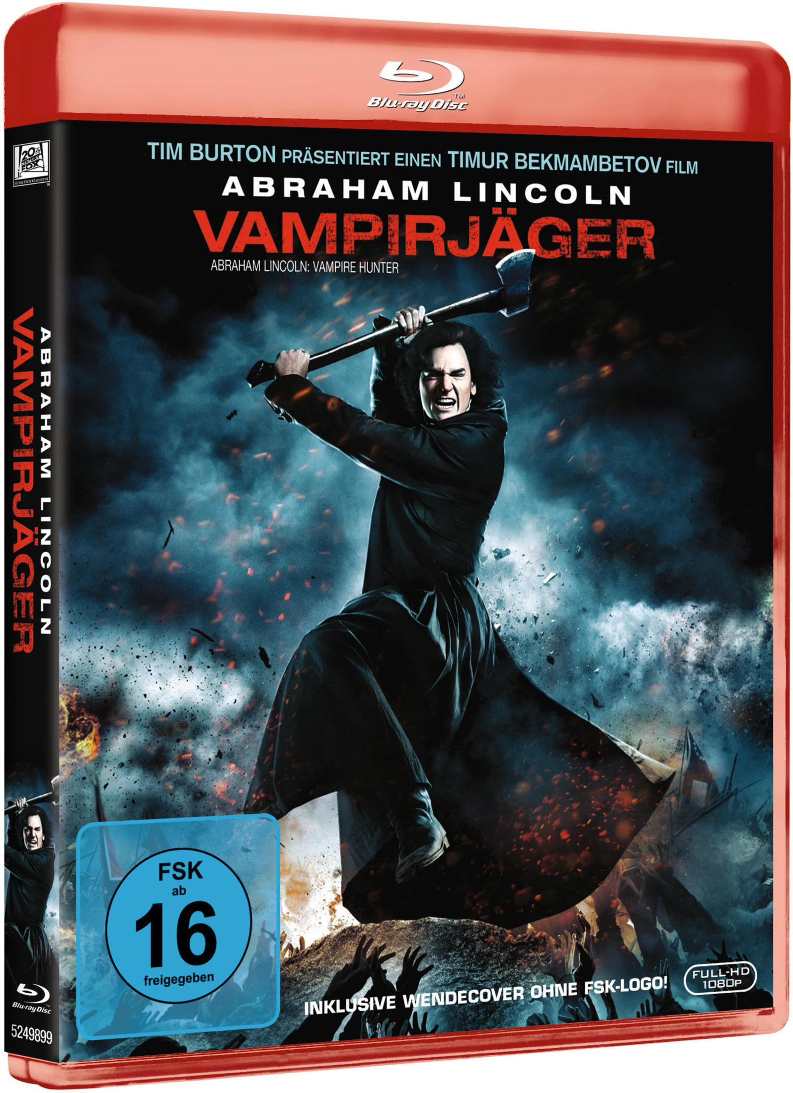 DVD-Cover des Films Abraham Lincoln: Vampirjäger, mit einem Mann mit Axt.
