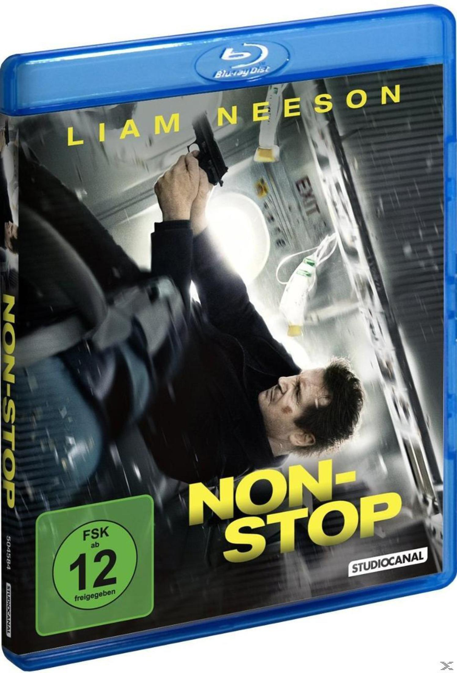 Blu-ray-Filmhülle mit Liam Neeson auf dem Cover. Der Filmtitel lautet 'Non-Stop'.