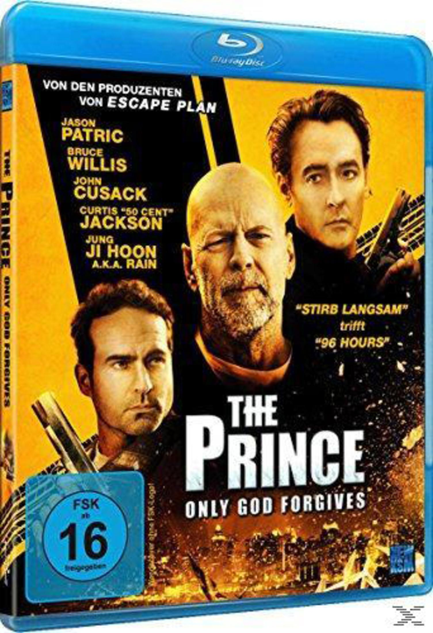 Blu-ray-Disc des Films 'The Prince'. Cover zeigt drei Schauspieler, Titeltext. Es ist in einem blauen Gehäuse. Freigegeben ab 16 Jahren.
