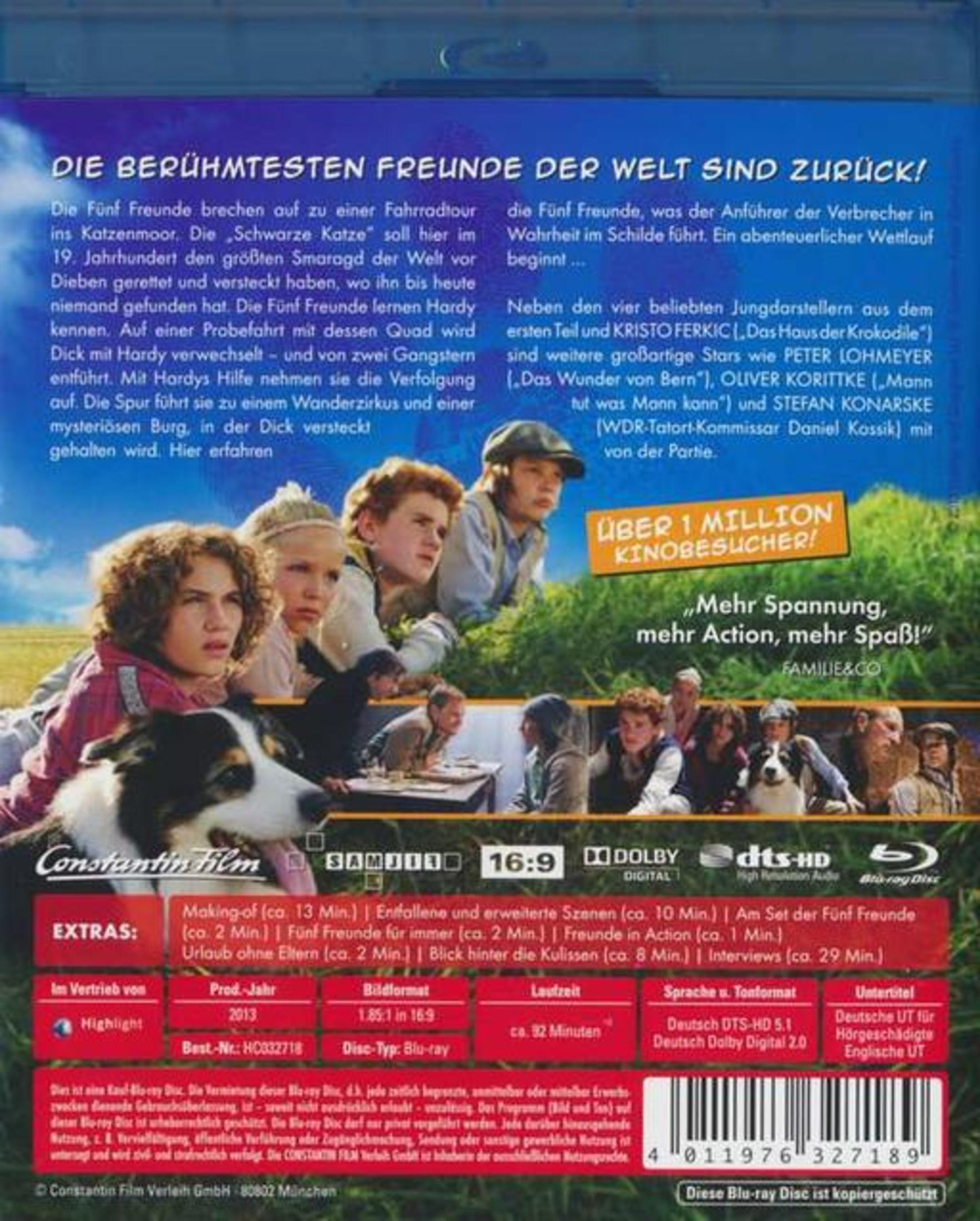 Blu-ray-Disc-Cover eines Films mit Kindern, Hund und Text auf Deutsch.