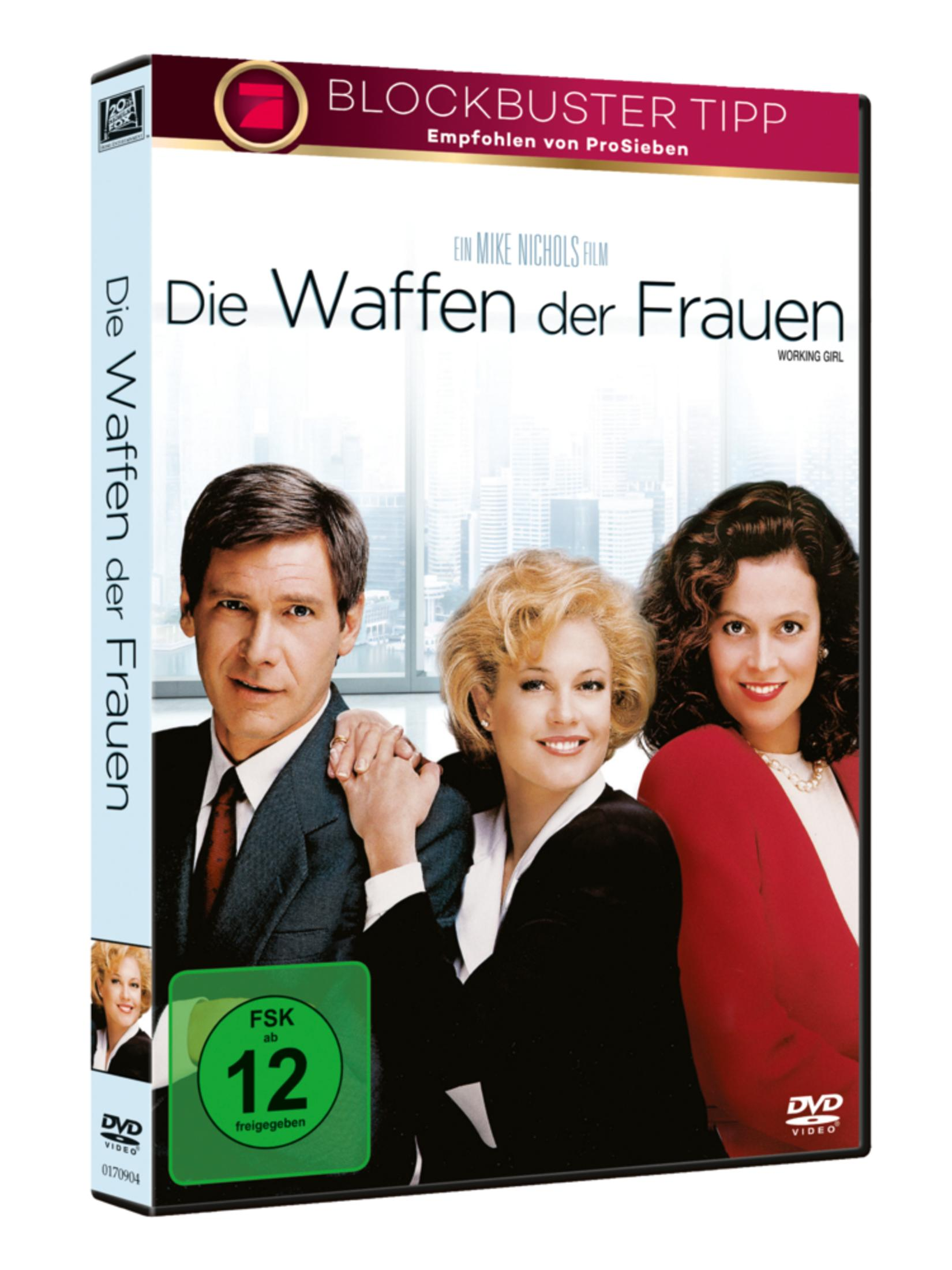 DVD-Cover des Films 'Die Waffen der Frauen' mit Harrison Ford, Melanie Griffith und Sigourney Weaver.