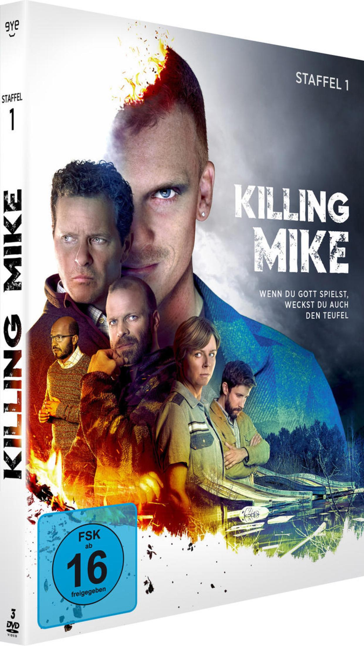 DVD-Box von Killing Mike mit Schauspielern auf dem Cover. Text: Wenn du Gott spielst, weckst du den Teufel.