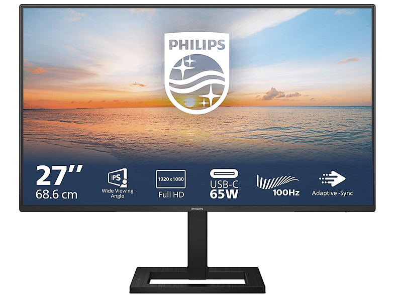 PHILIPS 27E1N1300AE/00 IPS 100 Hz HDMI USB USB-C 27 inç Full-HD 1 ms 60 Hz Monitör Siyah