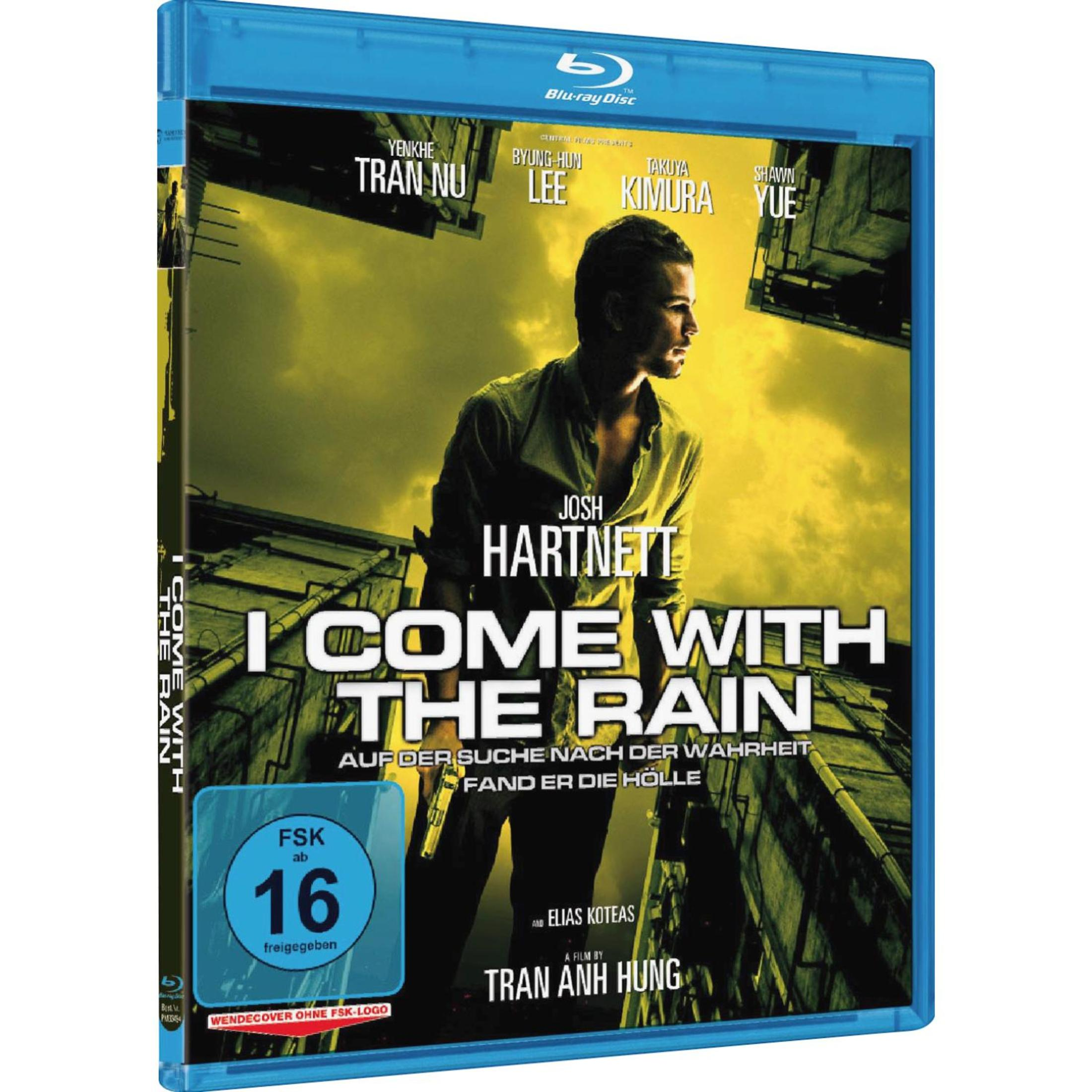 Blu-ray-Disc-Cover für den Film I Come With The Rain. Ein Mann mit einer Waffe.
