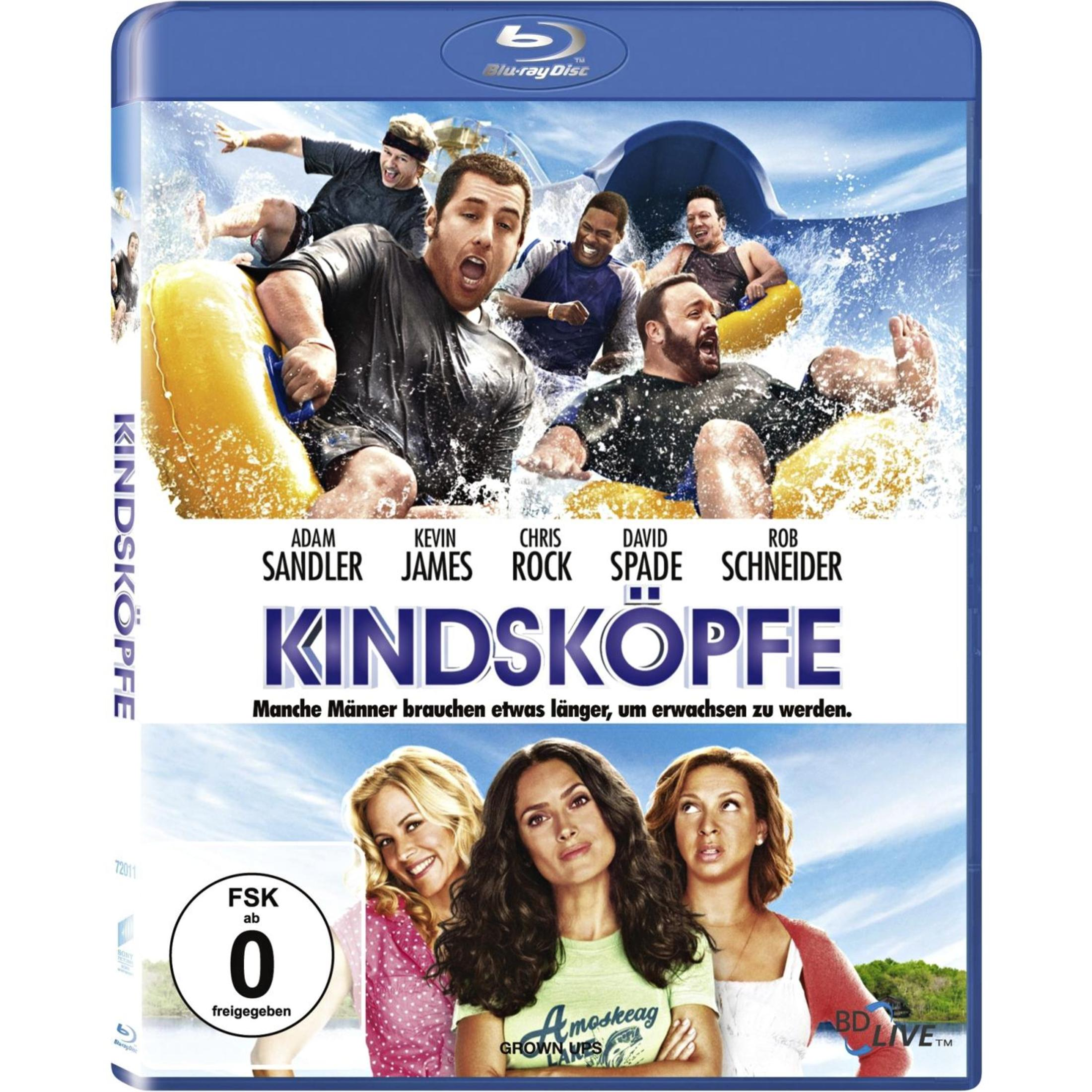Blu-ray-Disc-Cover von 'Kindsköpfe', mit einer Gruppe von Männern und Frauen.