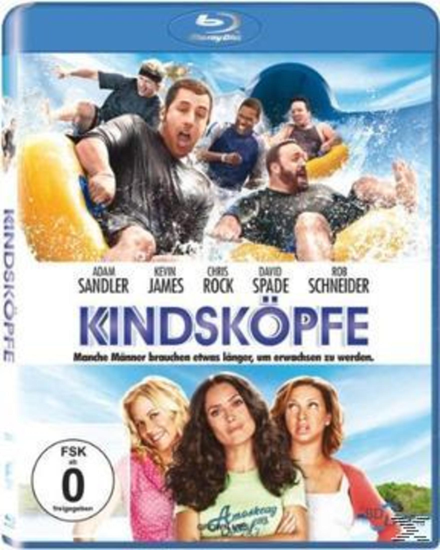 Filmcover mit einer Gruppe von Männern und Frauen, die im Wasser eines Wasserparks planschen. Titel: Kindsköpfe.
