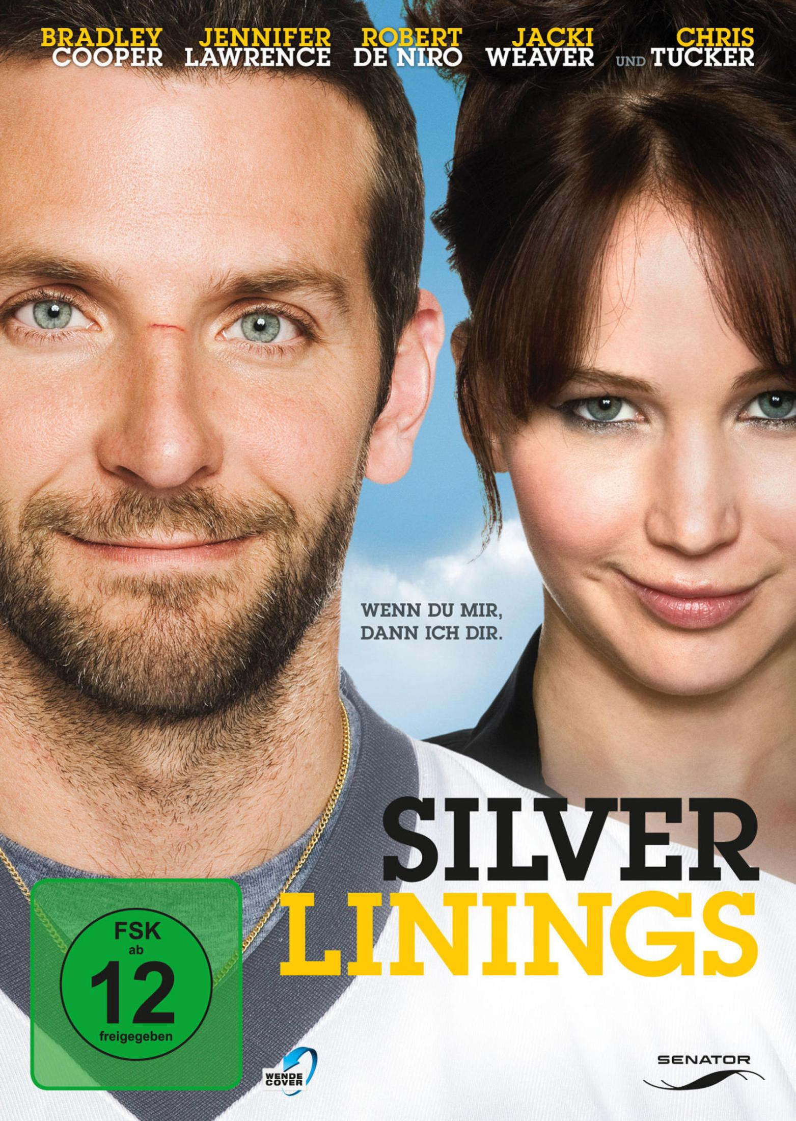 Das Filmcover für Silver Linings mit Bradley Cooper und Jennifer Lawrence.