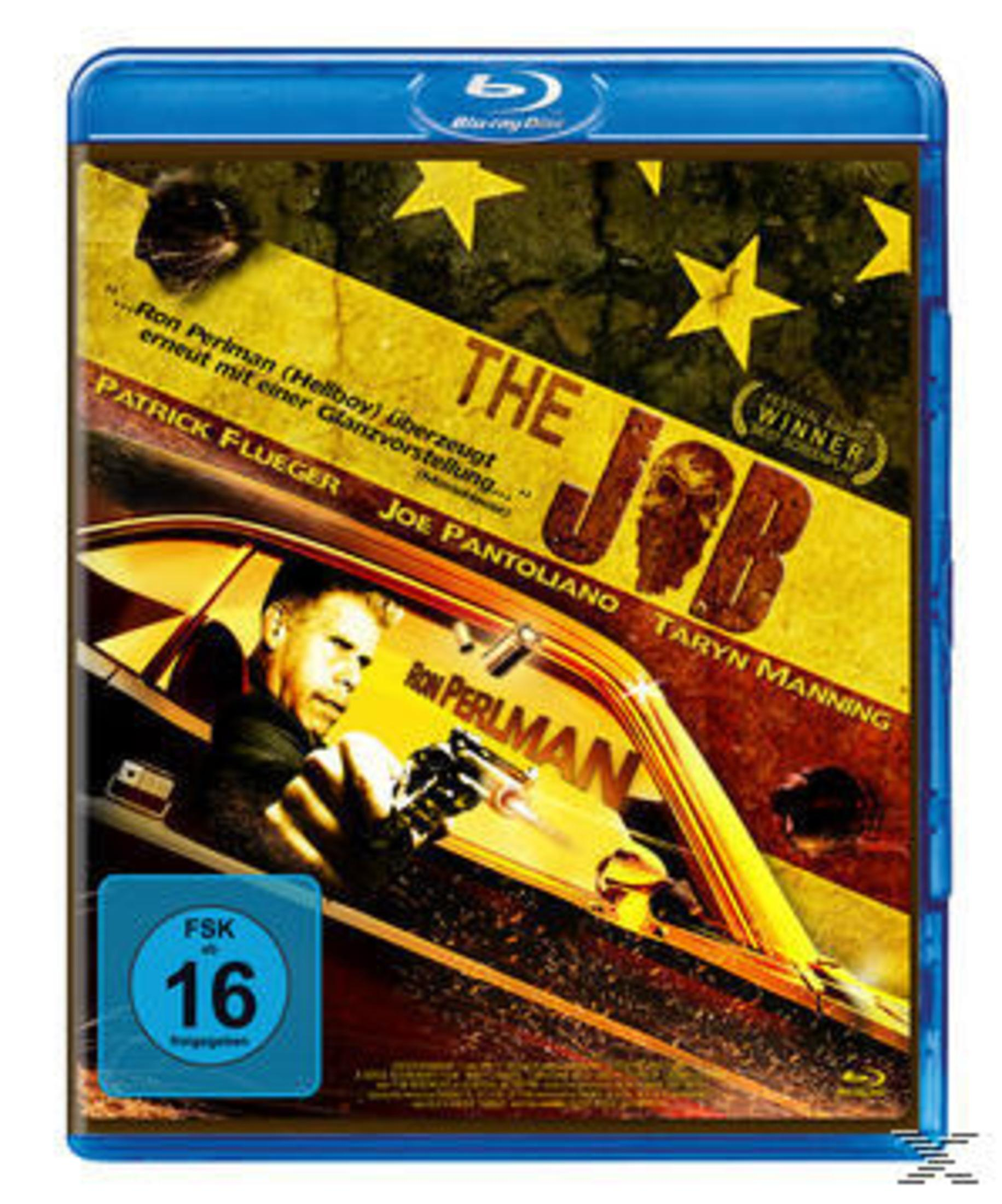 Das Filmcover von The Job. Es zeigt Schauspieler und eine Autoszene mit sternenklarem Hintergrund.