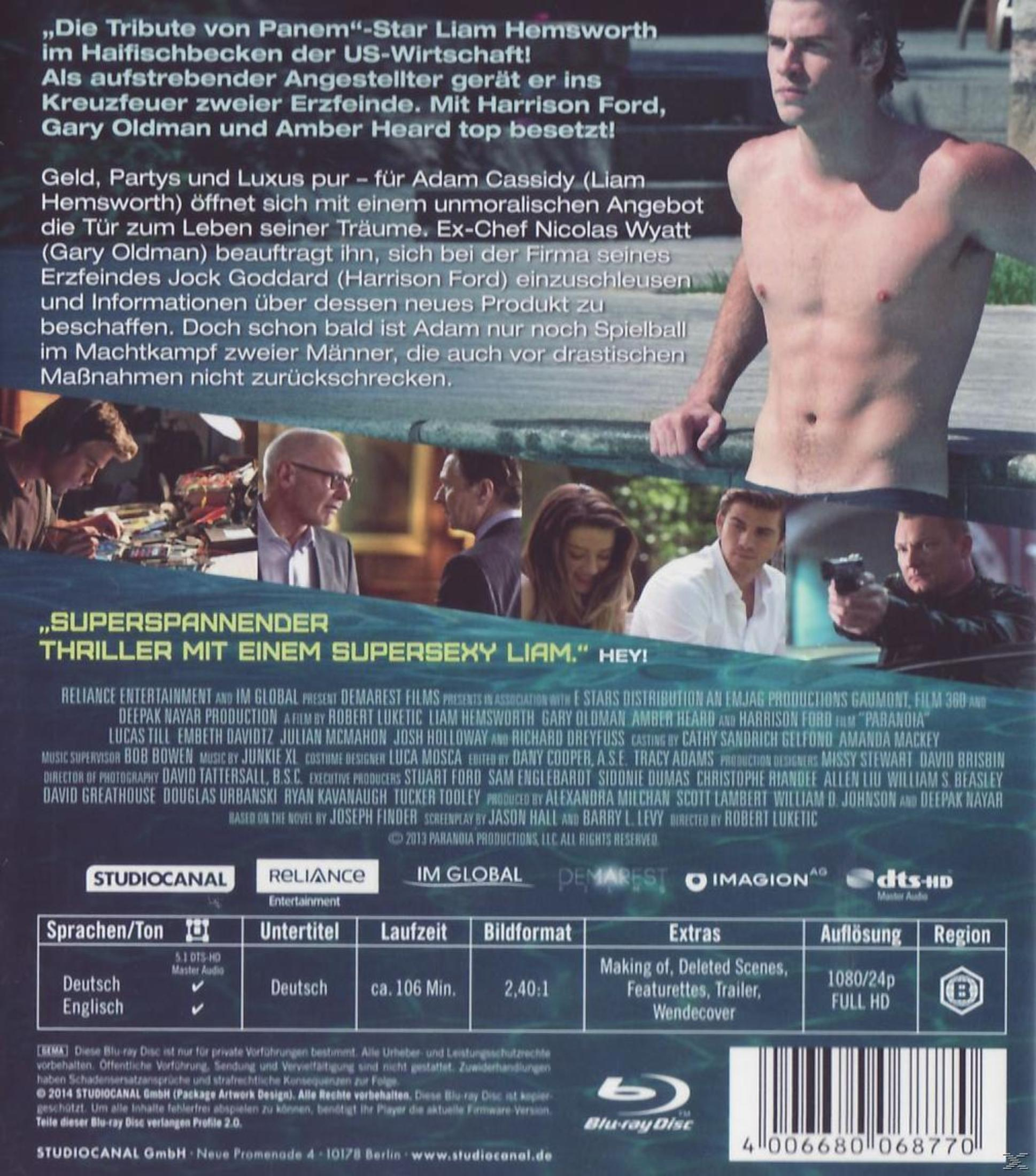 Eine Blu-ray-Disc-Hülle mit Text in mehreren Sprachen. Das Bild eines Mannes ist darauf abgebildet.