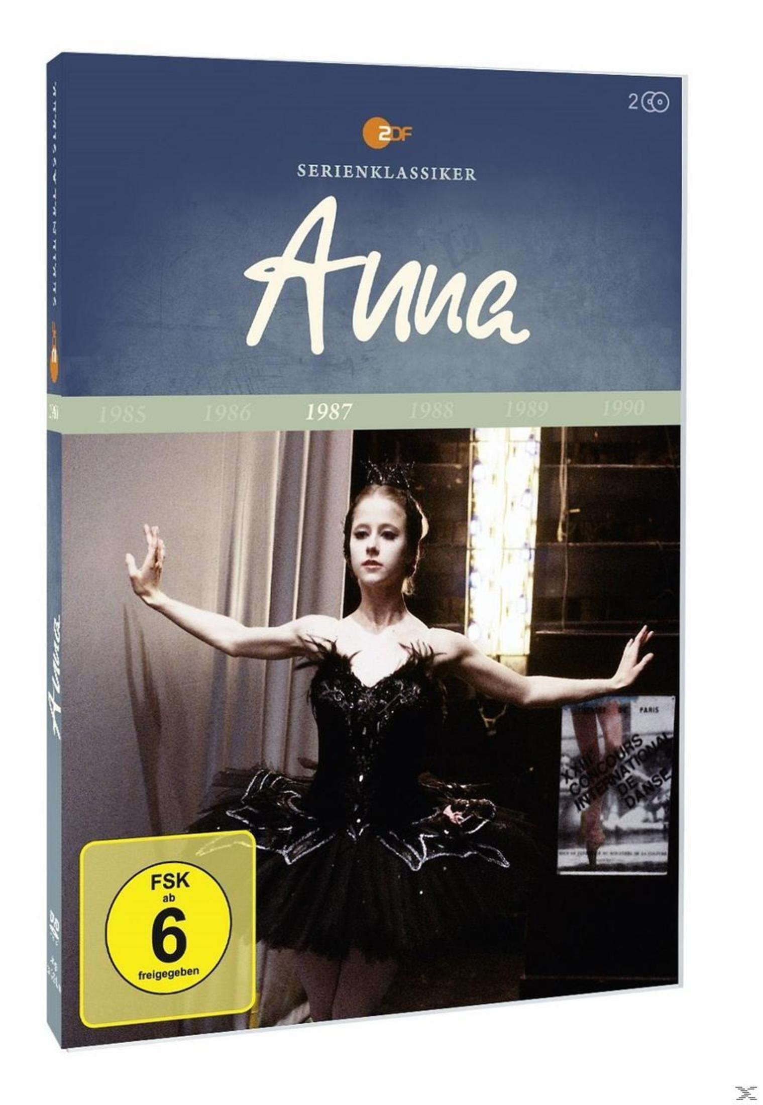 DVD-Cover der ZDF-Serie Anna mit einer Balletttänzerin in schwarzem Kostüm und FSK-6-Altersfreigabe.