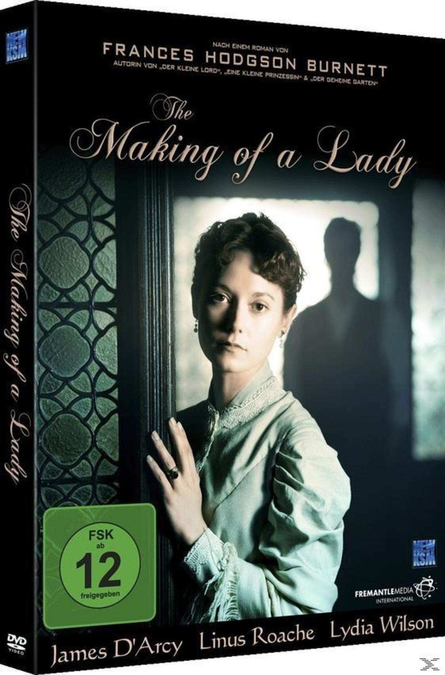 DVD-Hülle: Eine Frau im viktorianischen Kleid steht vor einem dunklen Fenster. "The Making of a Lady" ist der Titel.