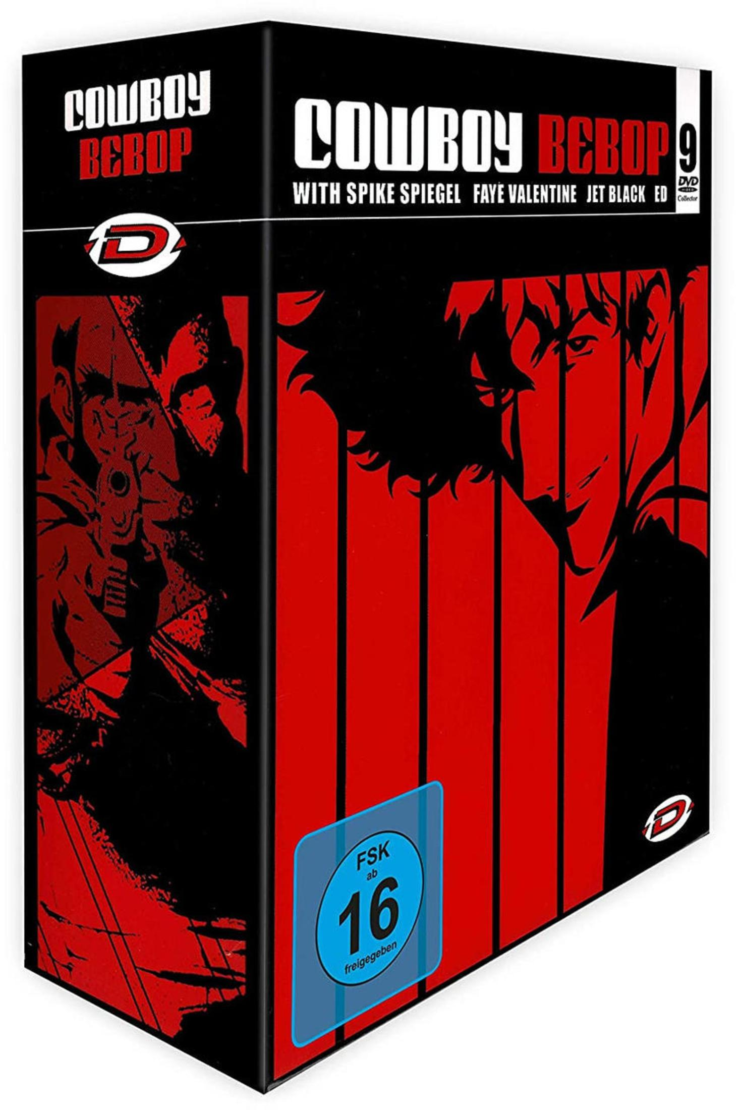 Box da collezione DVD Cowboy Bebop con artwork anime e rating FSK 16.
