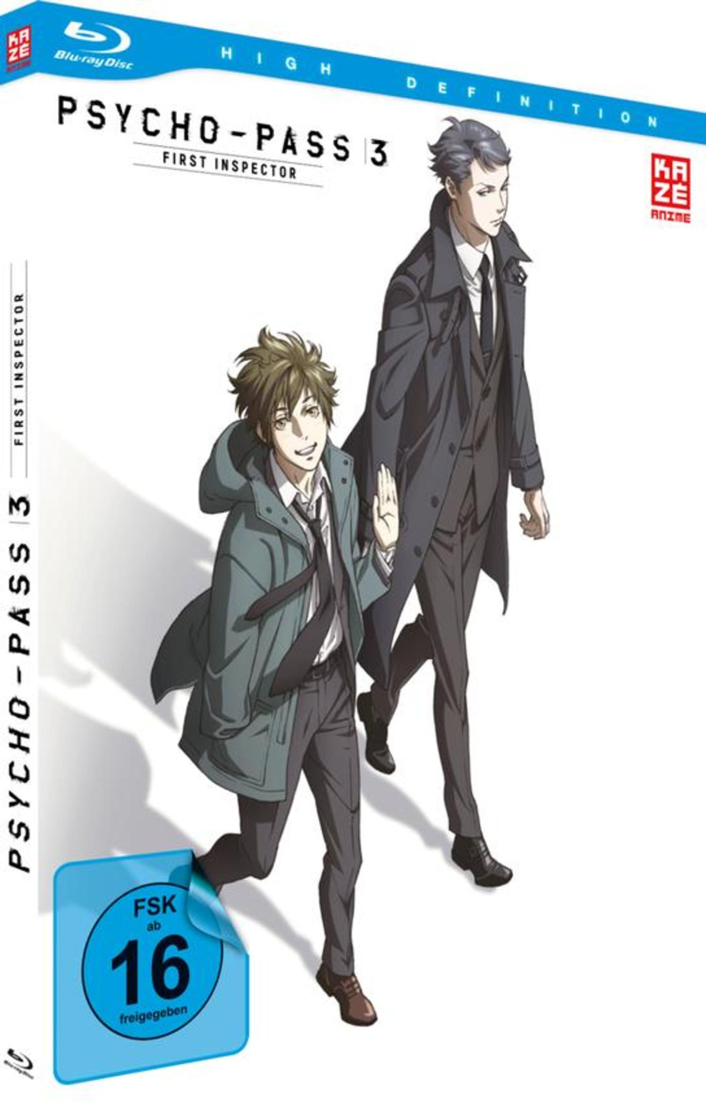 Anime-Blu-ray-Hülle mit zwei männlichen Charakteren vor weißem Hintergrund.