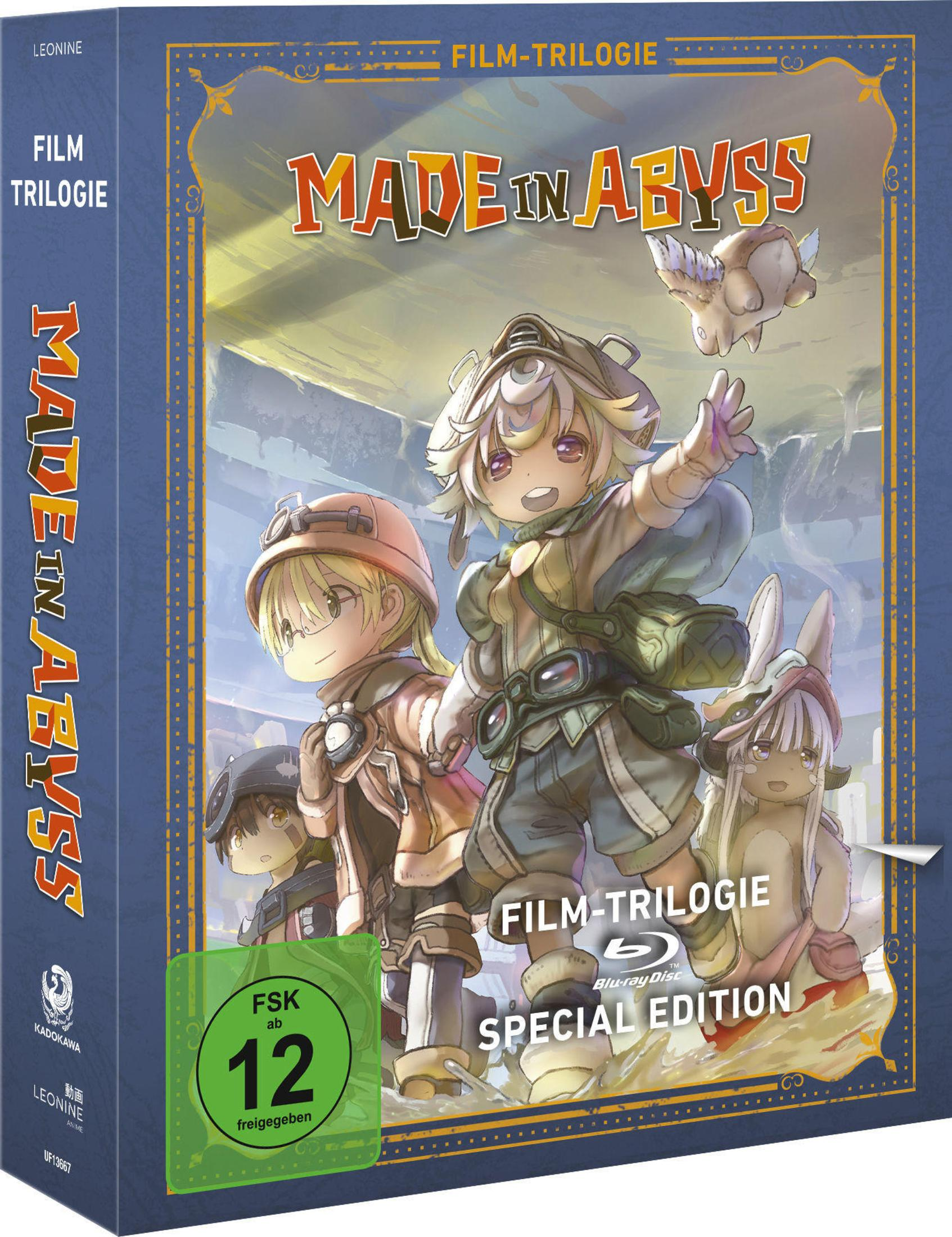 Made in Abyss Film-Trilogie Special Edition Blu-ray-Cover mit Charakteren.