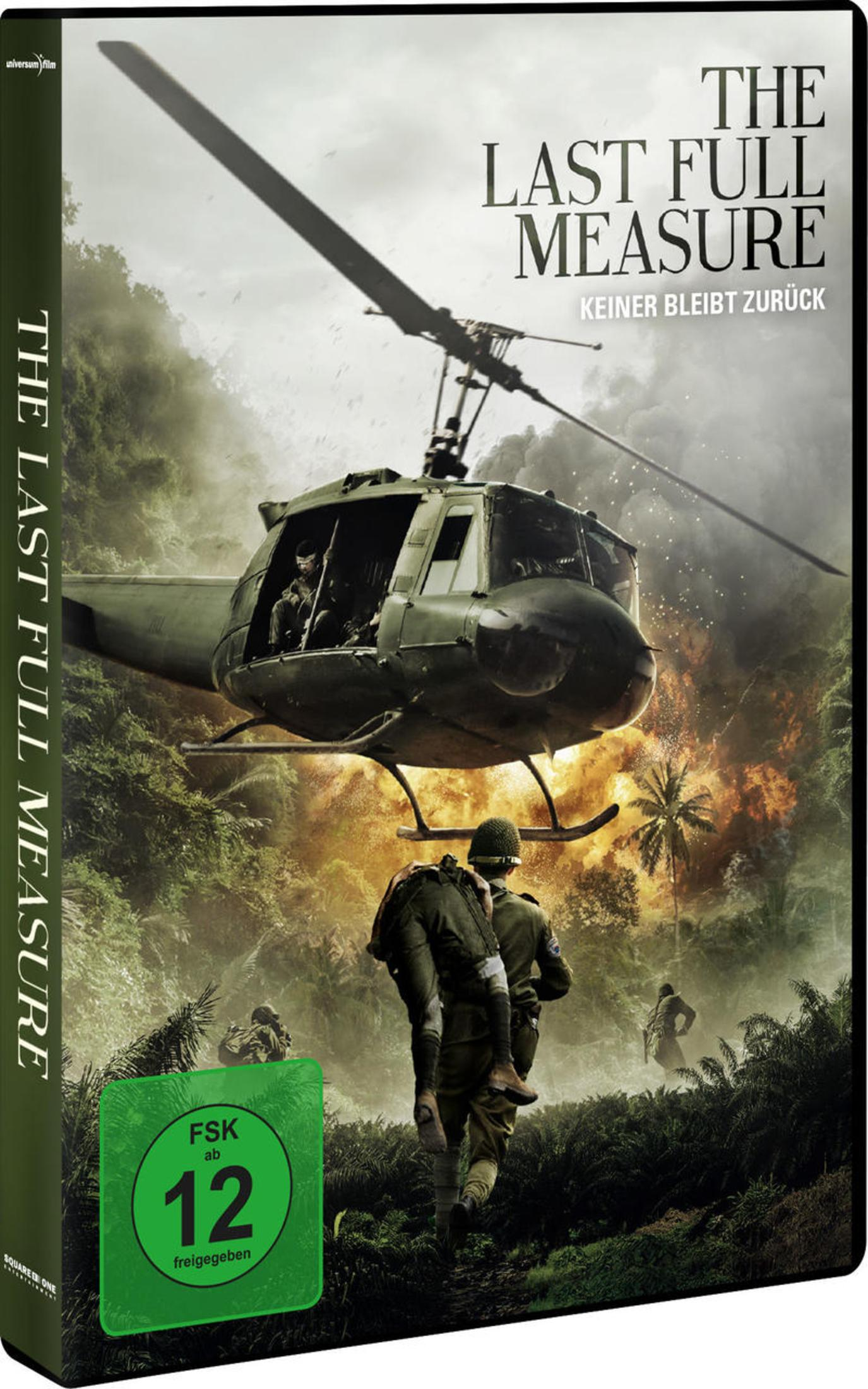 DVD-Cover von The Last Full Measure zeigt einen Soldaten mit einem Verwundeten und Hubschrauber im Dschungel.